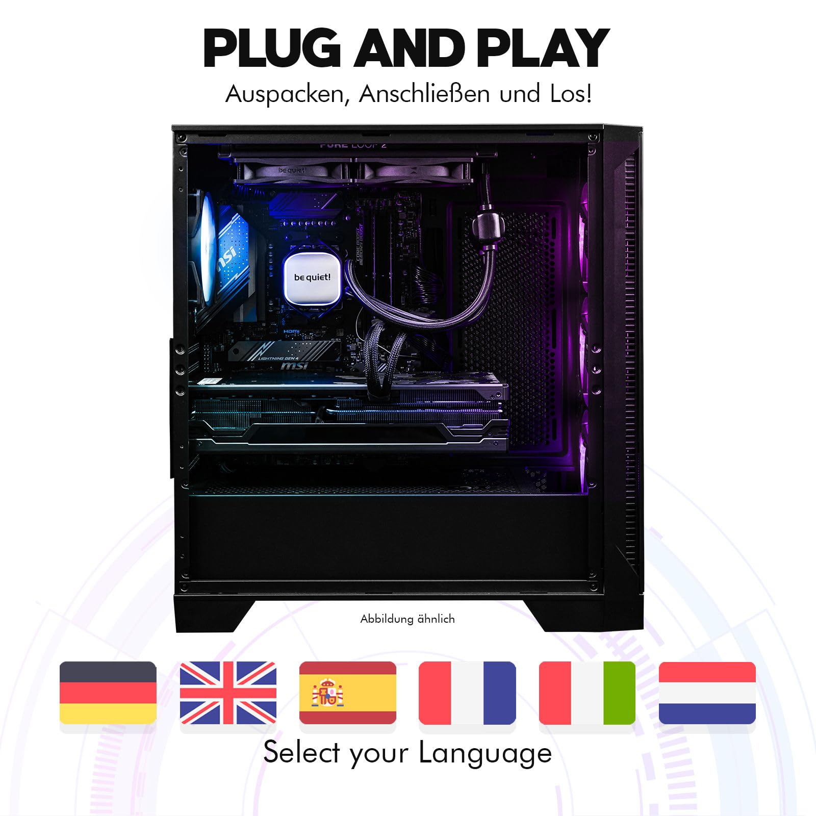dcl24 Desktop Gaming PC AMD Ryzen 7 7800X3D, AMD Radeon