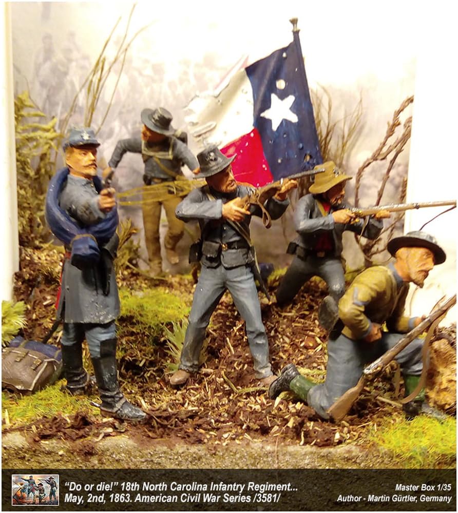 Amazon | マスターボックス 1/35 南北戦争 南軍歩兵隊 兵士4体