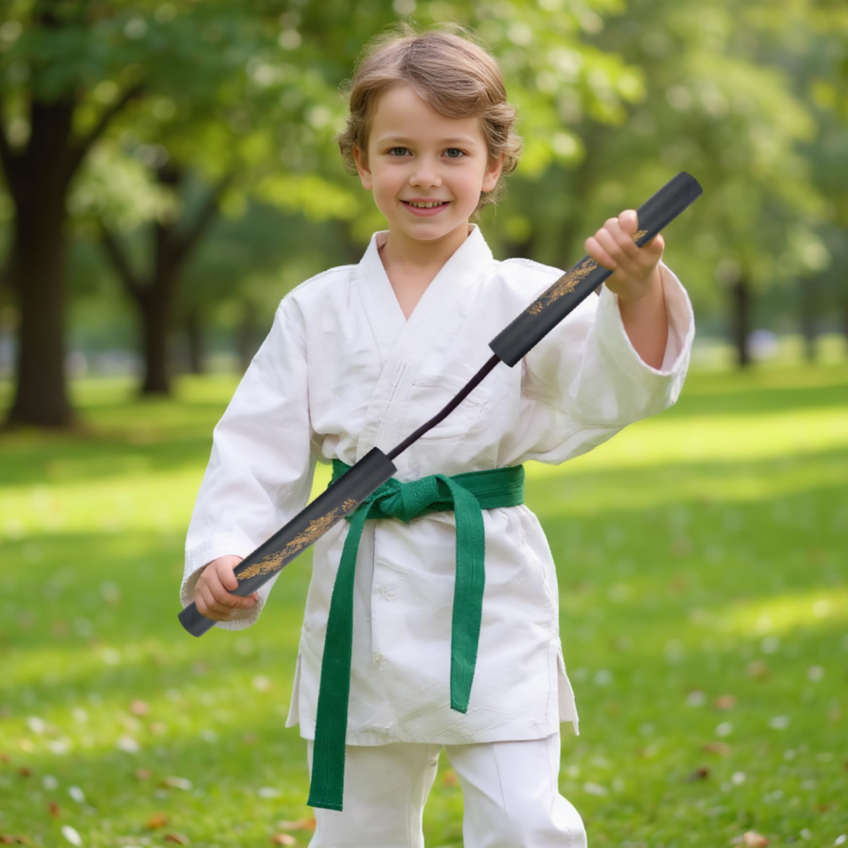 Nunchucks pour Enfants 2 pièces bâtons d'arts Martiaux en Mousse légère pour Enfants et débutants Pratique et entraînement