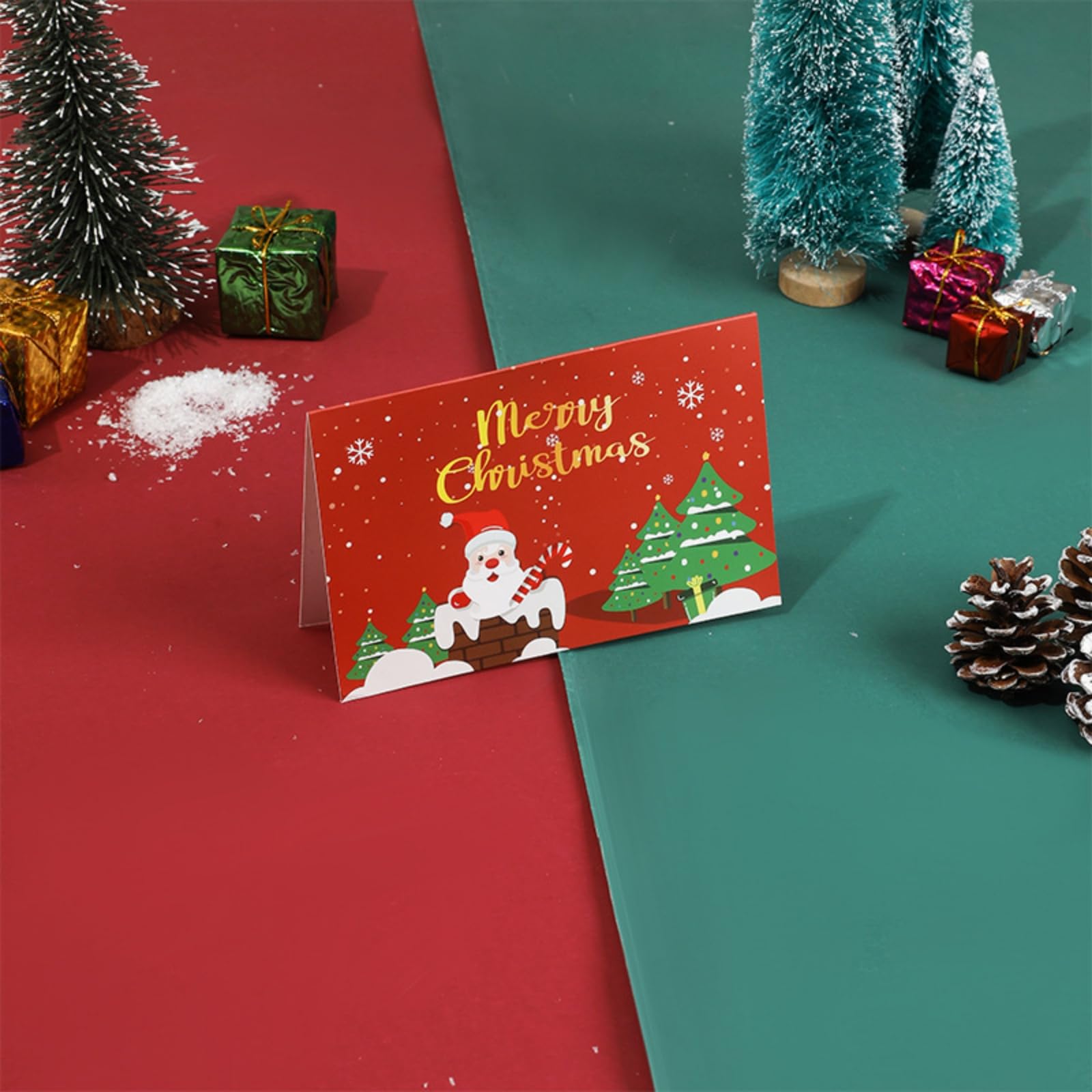 Amazon | 2025年 クリスマスカード 8枚 クリスマス グリーティング