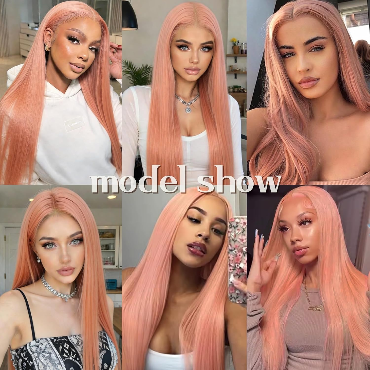 13x6 Long Pink Glueless Straight Lace Front Wig Light Pink 200 Density Pre Plucked Synthetic Heat Resistant Wig With Baby Hair Colorful Lace Wigs For Women Cosplay Party Daily Use 26 inches