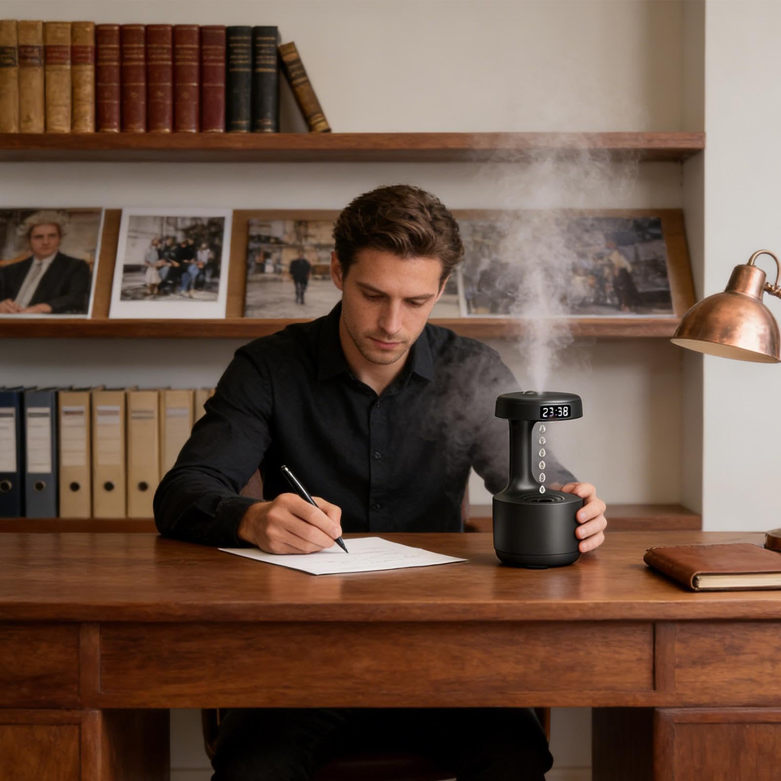 Umidificatore da scrivania 800ml Diffusore fresco della foschia di grande capacità | Umidificatori da scrivania per comodino casa ufficio dormire soggiorno notte appartamento hotel