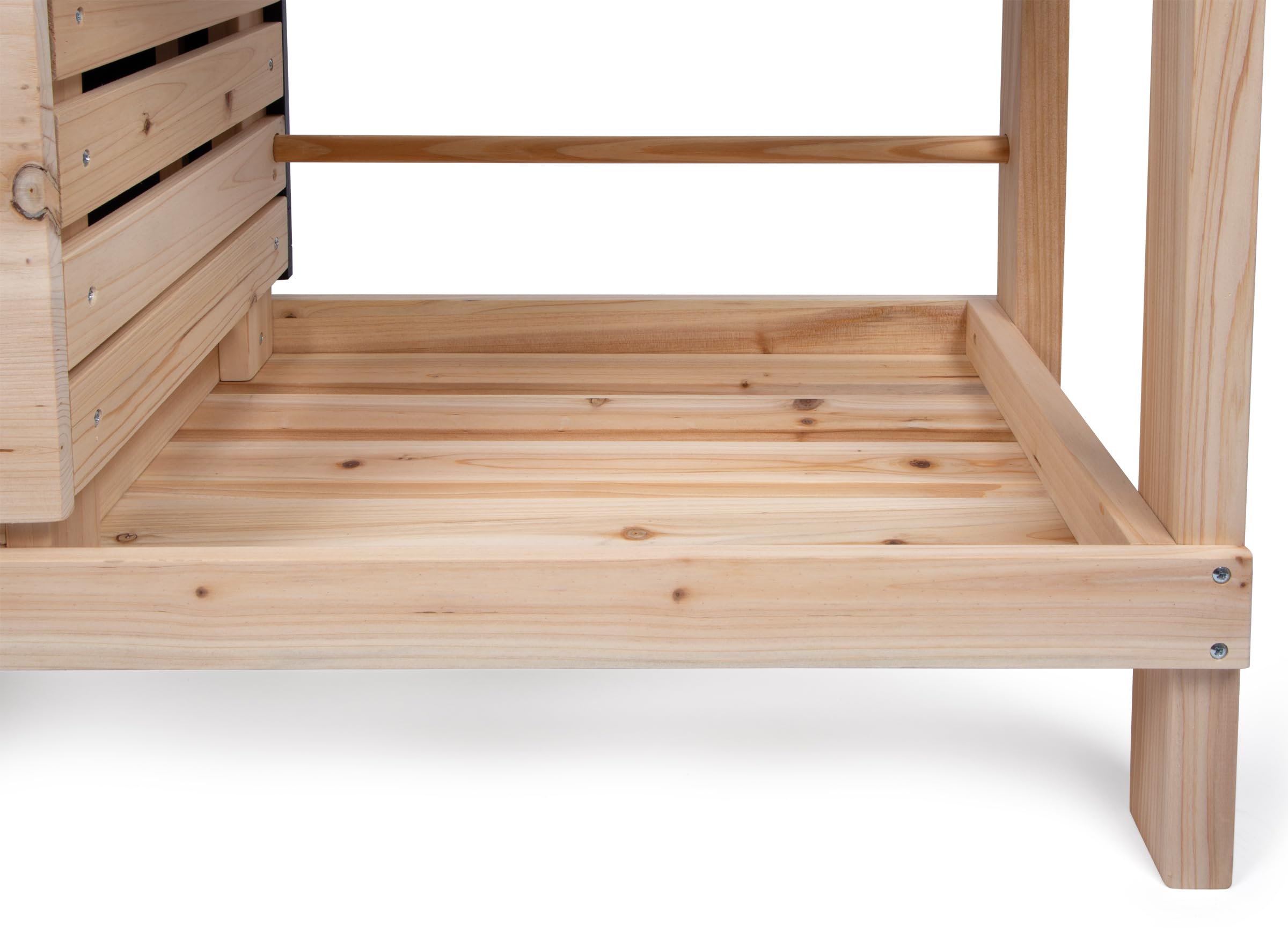 small foot Cucina da esterno e negozietto in legno, cucina/negozio Outdoor, utilizzabile su entrambi i lati, con rubinetto e numerosi accessori, 12790