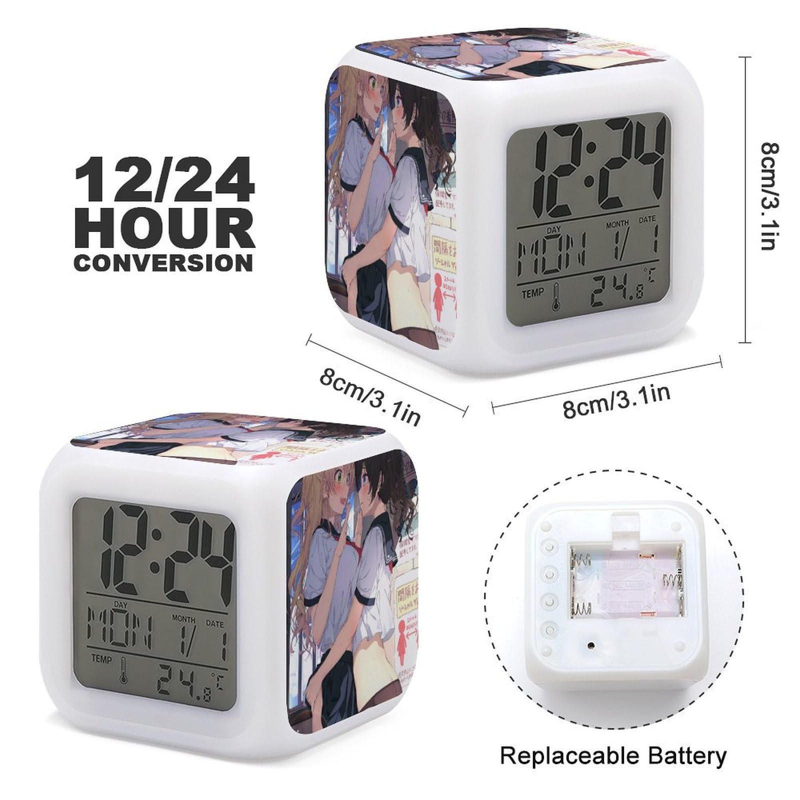 Amazon.co.jp: 目覚まし時計 VTuber 桃鈴ねね 置き時計 目覚ましライト