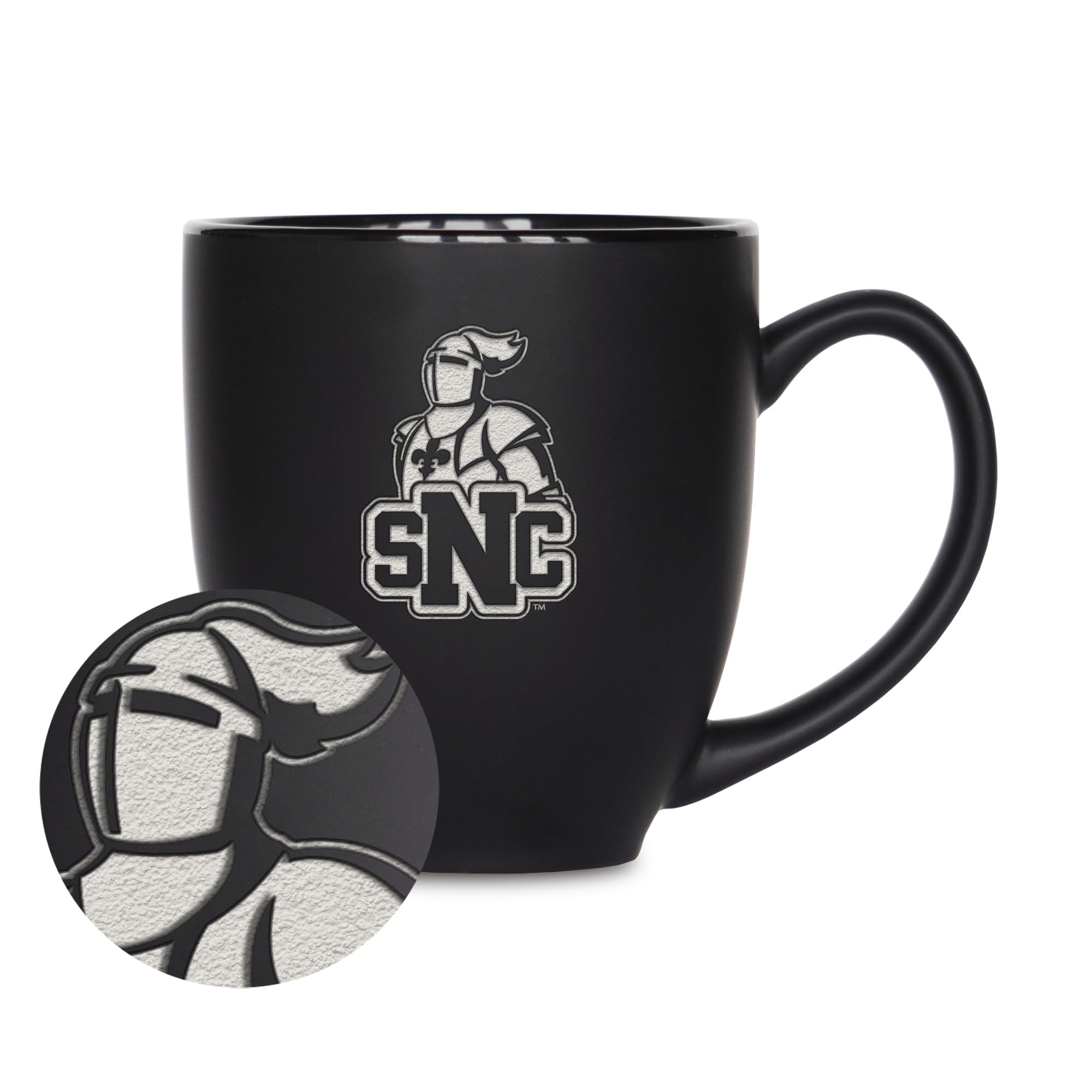 Tasse de bistrot NCAA St. Norbert mug céramique noir mat Rico Industries pour supporter