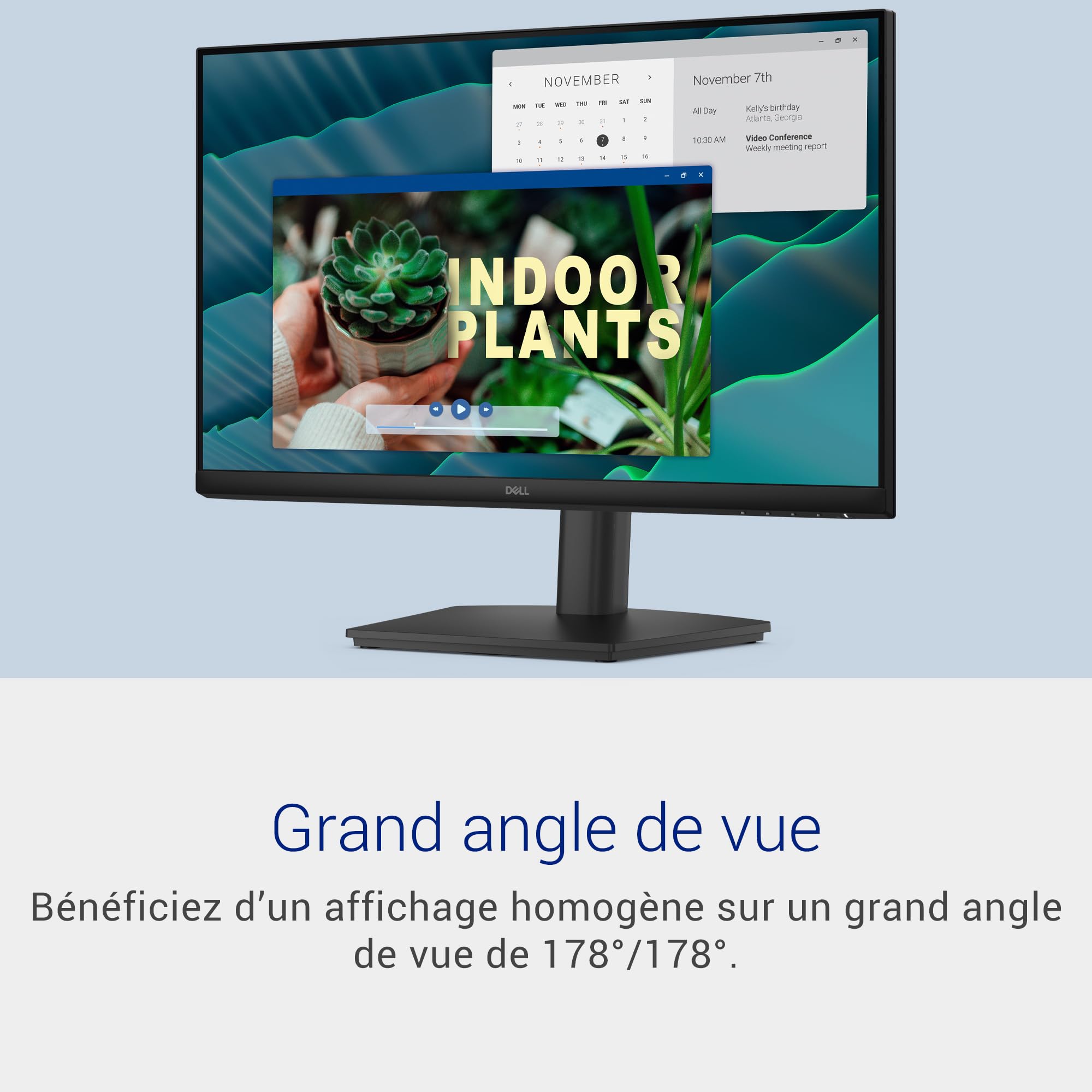 Dell 24 Écran PC - SE2426HS, Full HD (1920x1080), 144Hz, IPS, 1ms MPRT, AMD FreeSync, Réglage en Hauteur, VESA (100x100mm), 2 HDMI, Garantie 3 Ans, Noir