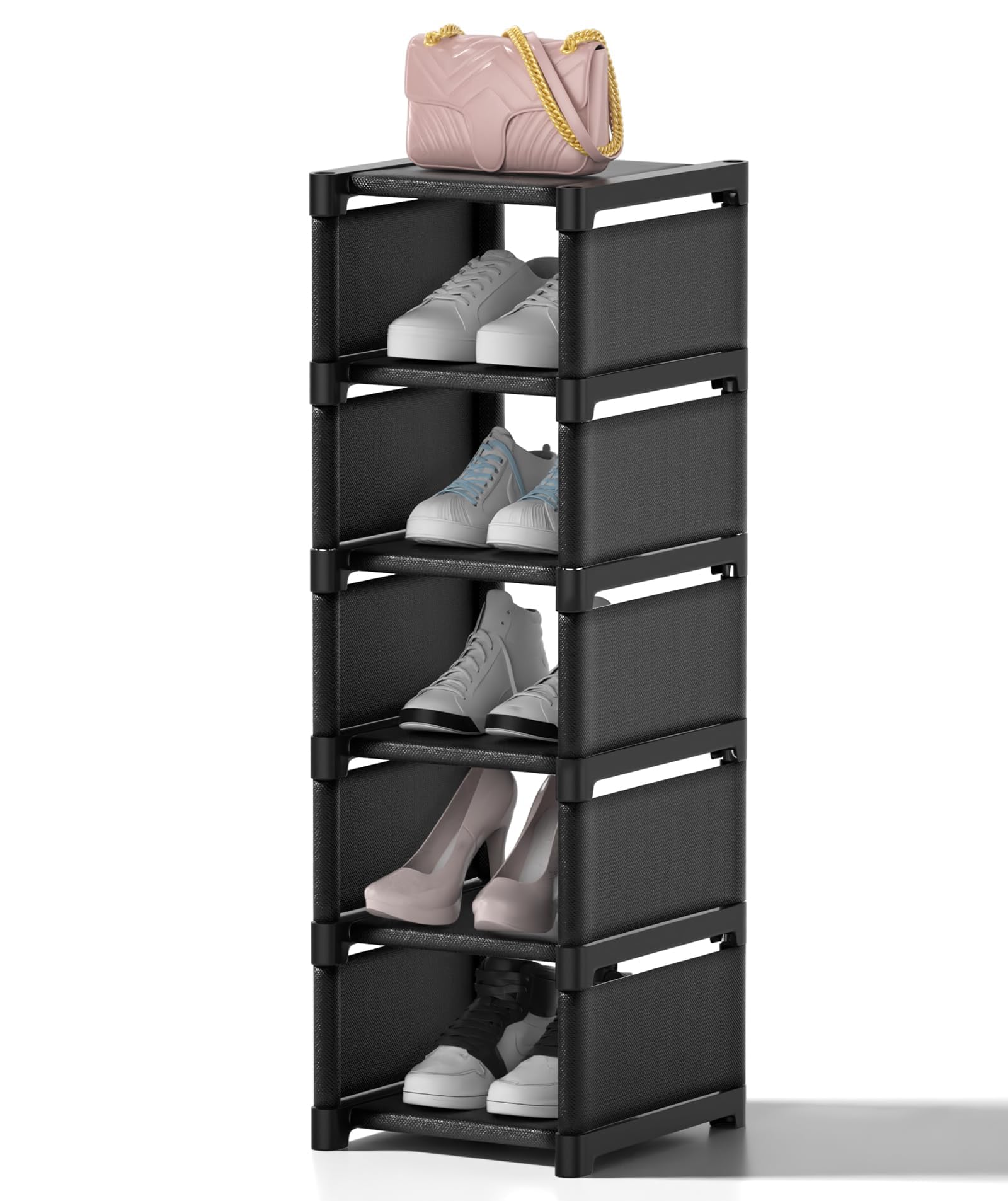 Amazon.com: XXXAXXX 6-Tier Narrow Shoe Rack, Vertical Small Space