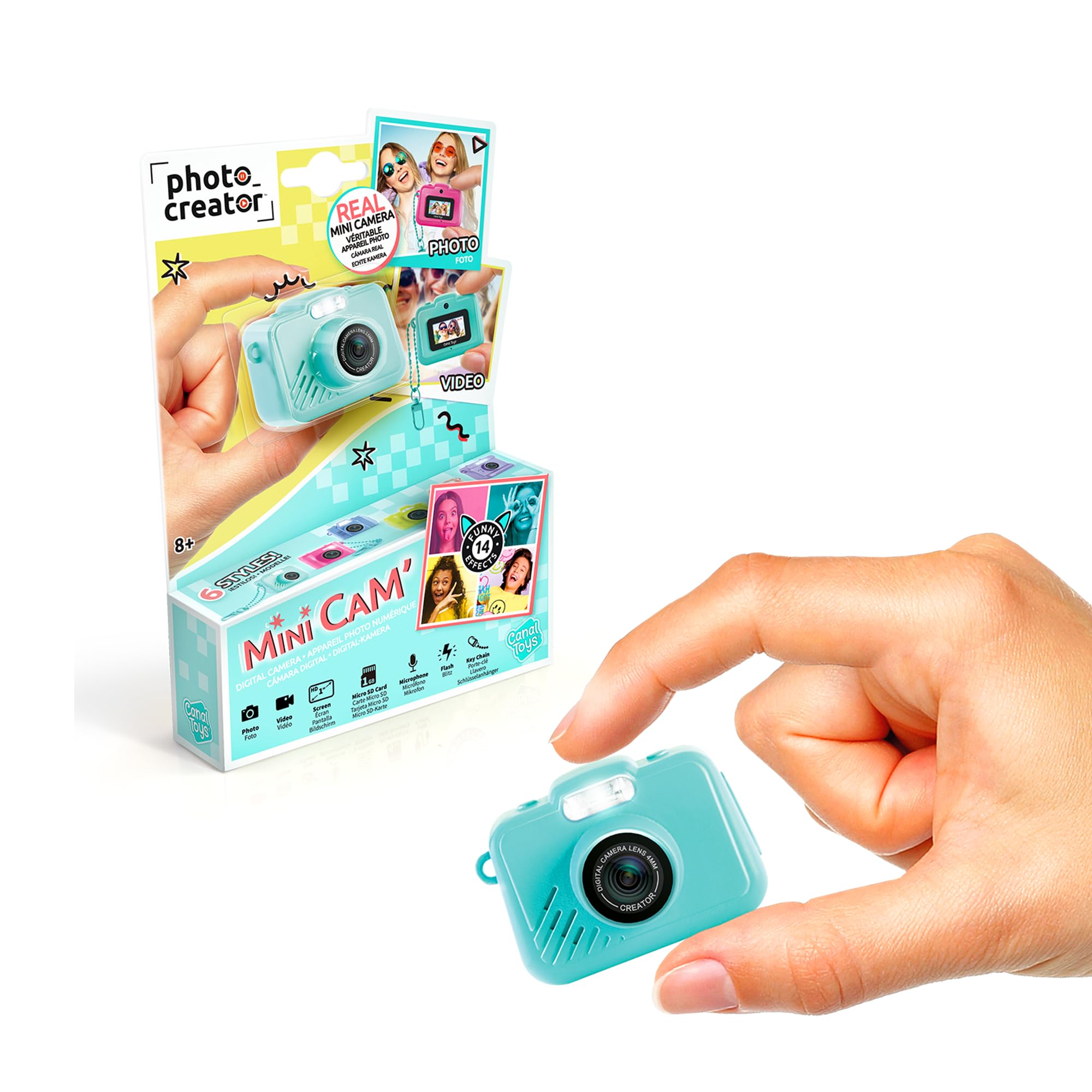 Rocco Giocattoli - Mini Cam - Original - con Portachiavi e Scheda SD 1 GB