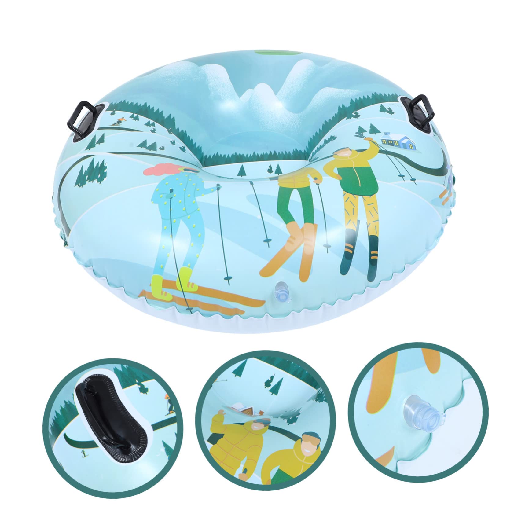 Sosoport 1pezzi Ciambella da Neve Gonfiabile in Pvc Resistente all Usura Maniglie Rinforzate per Slittino Esterno per Ragazzo Ragazza Ragazza e Amici Amanti dello Slittino