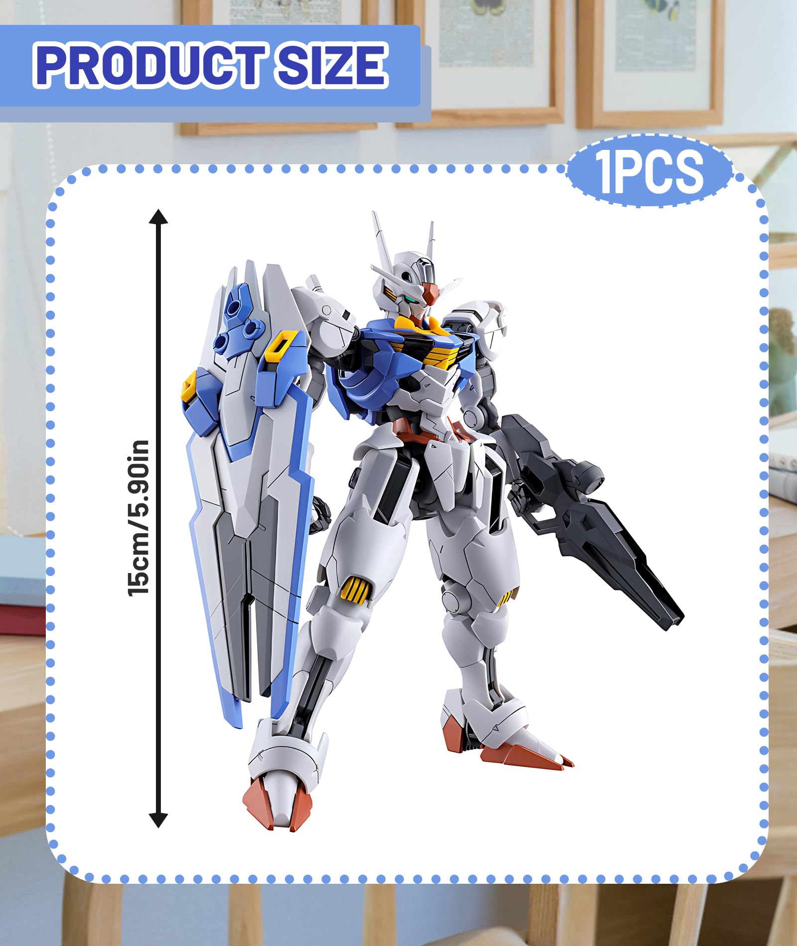 GODSDWARES Model Kit, Action Figure Anime, 1/144 Scale Color-Coded Plastic Model Lightweight Attractive Durable for Home Decors(Need Assemble by oneself) - Image 7 thumbnail