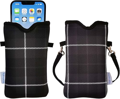 Miniatura 22 de Tainada Funda Bolsa Estuche de Neopreno para Teléfono para Hombres y Mujeres con Correa Cruzada/Cordón para el Cuello para iPhone 17/16/15 Pro Max
