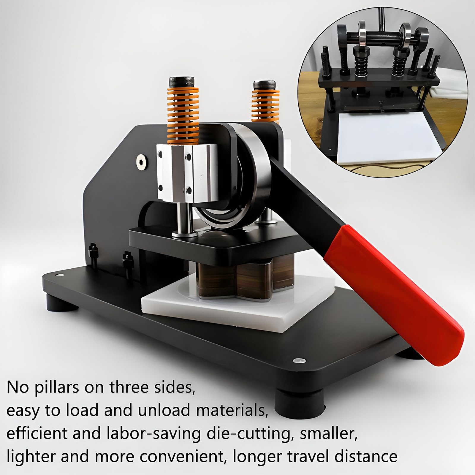 Máquina Cortadora De Cuero Profesional, Troqueladora Manual, Máquina De Estampado De Cuero Resistente, Cortador De 23,8 Mm Para Manualidades De Pu, Telas, Pegatinas Y Tarjetas