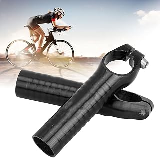 Diseño Elegante, Mejora el Control, los Agarres de Manillar de Bicicleta Aleación Aluminio Premium con Superficies Antideslizantes, Enchufe Goma Extraíble, para Bicicletas Montaña, 1 par, 108 Mm