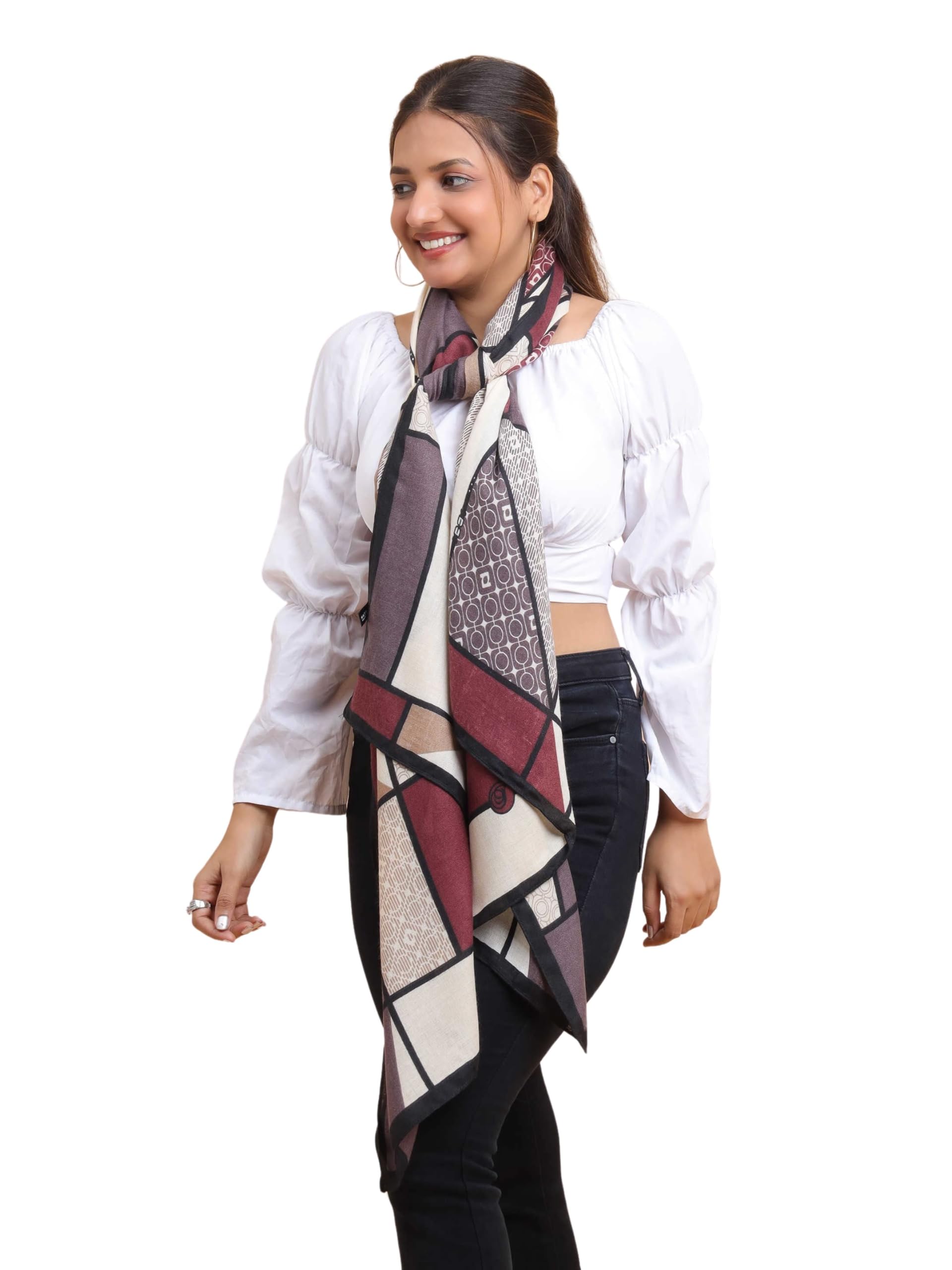 Scarf for Women for Head Neck – Soft & Stylish Summer Scarves, Lightweight Cotton Stole for Women-image-31
