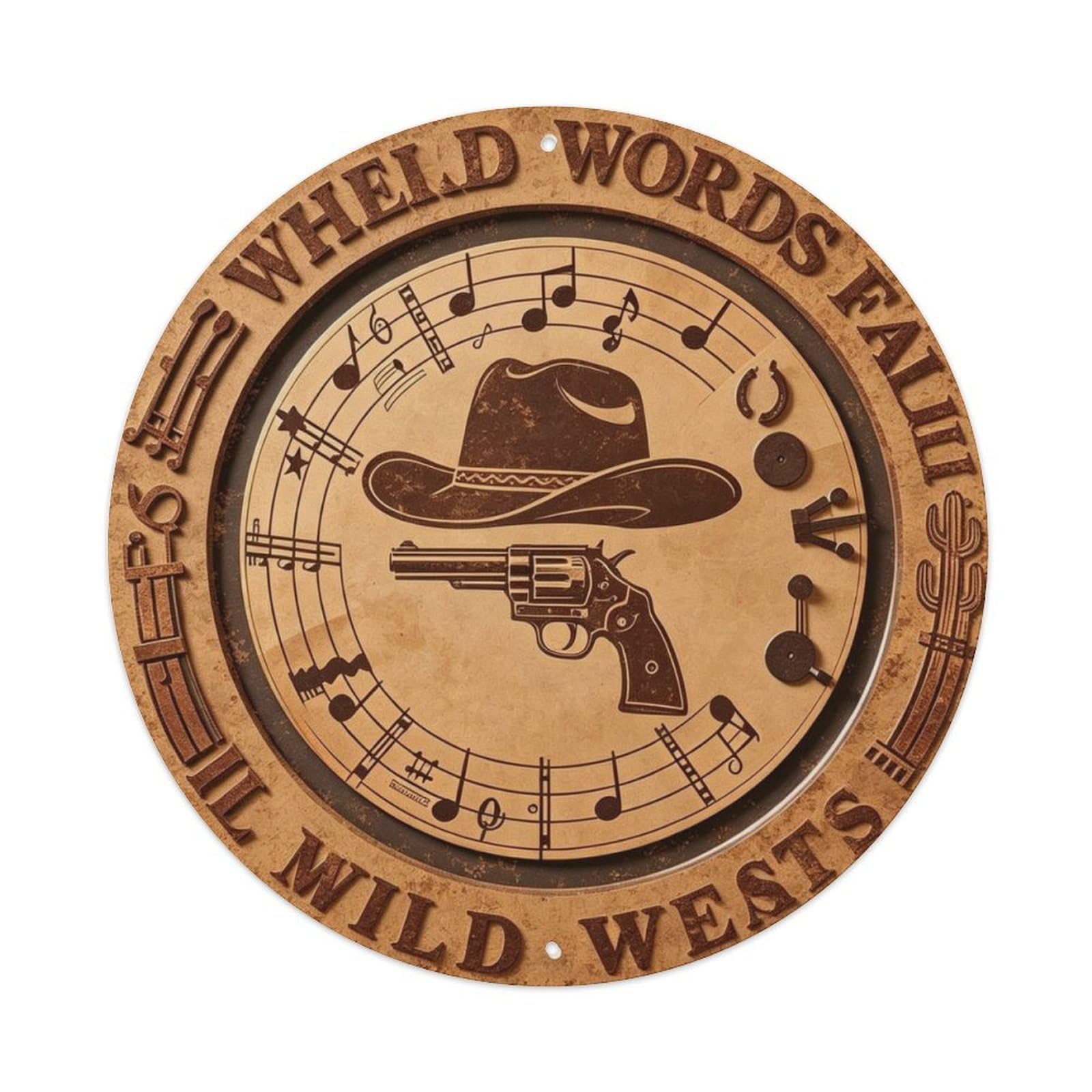 Wild West Metal Tin Sign Plaque