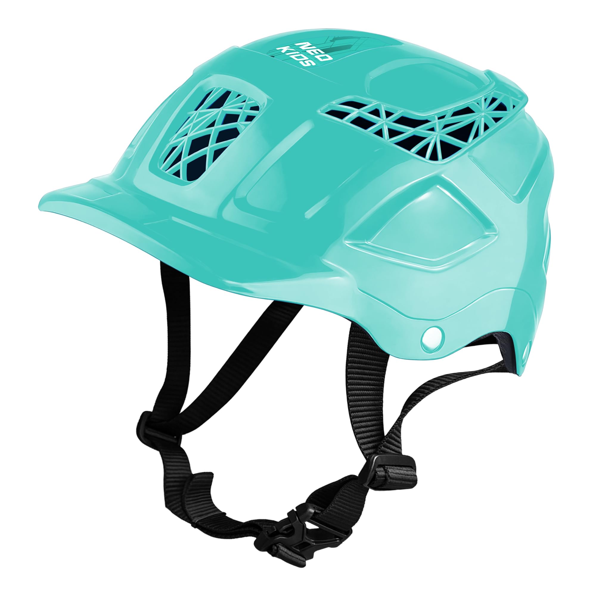Jaspo Neo Kids Cycling Adjustable Multisport Helmet for Skateboarding & Skating Suitable for Kids, Boys and Girls Up to 14 Years– Made in India (Cyan)