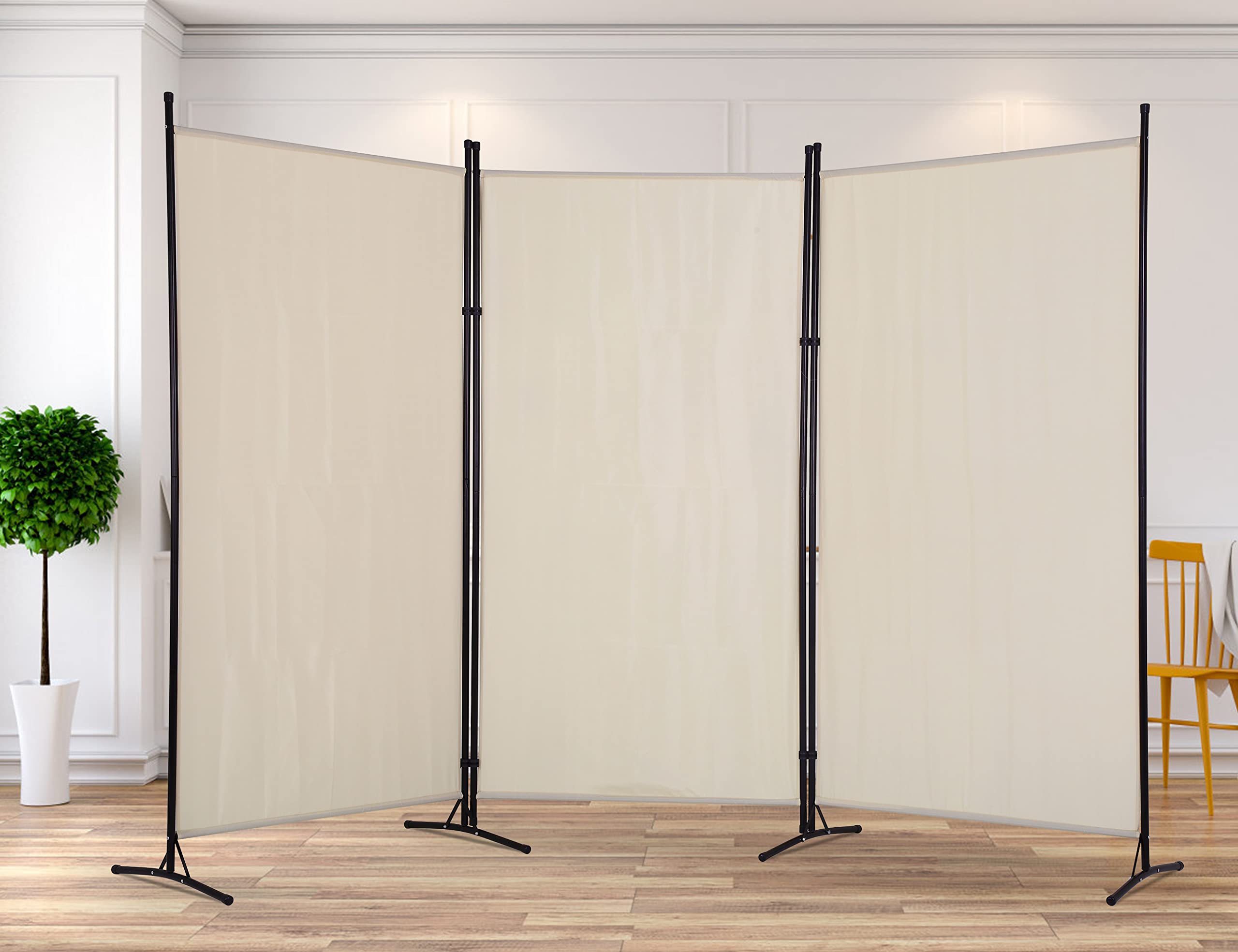 Buy 4 Panel Room Dividers and Folding Privacy Screens 5.9 Ft Tall 8.5