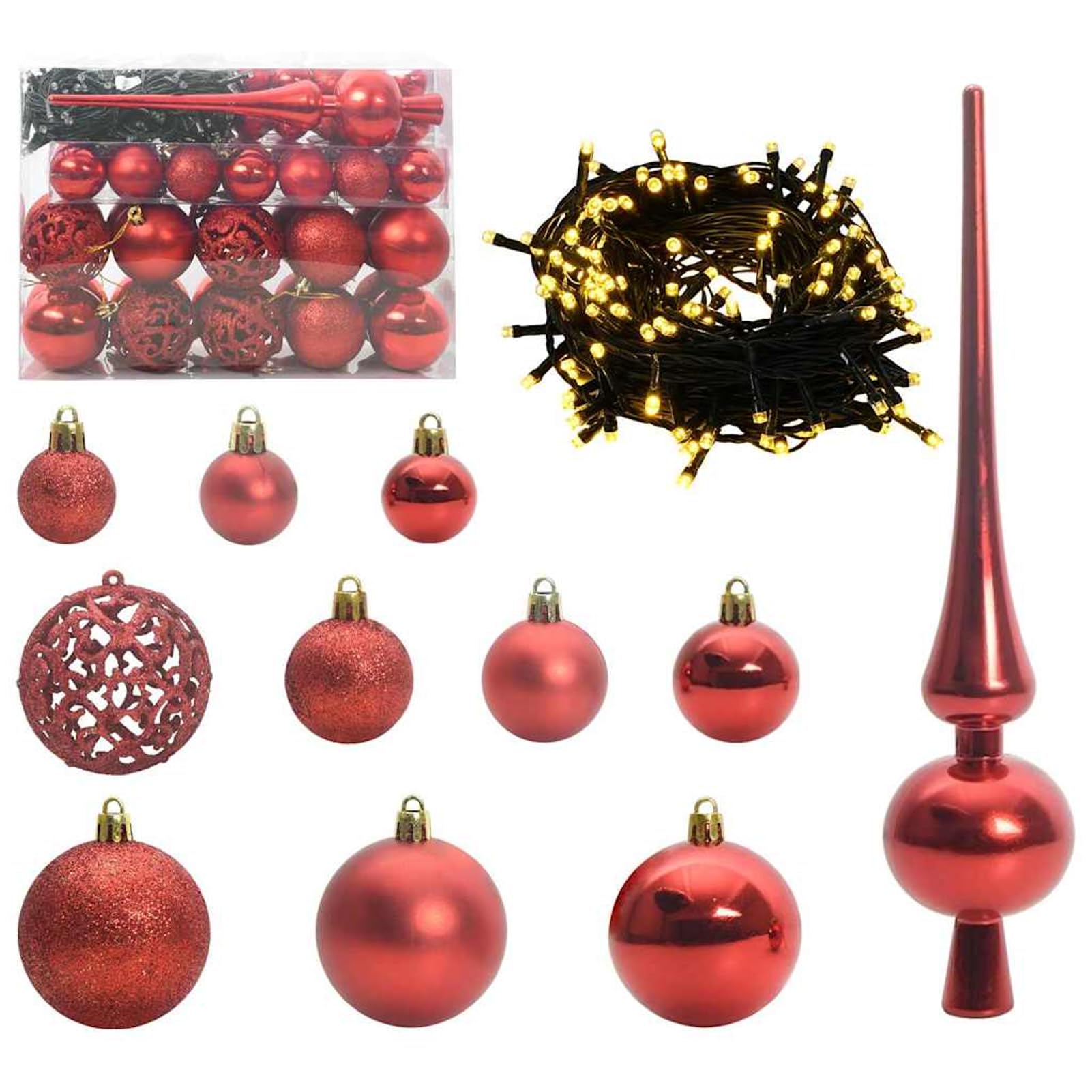 Gecheer Albero di Natale artificiale Bianco, design funzionale con luci LED calde, 53 x 53 x 120 cm, PVC alta qualità, look realistico per decorazioni festive e atmosfera accogliente