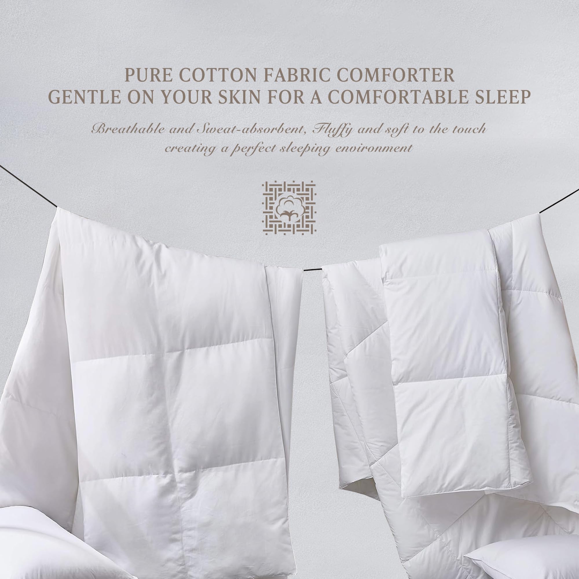 kathy ireland white goose feather and goose down king comforter