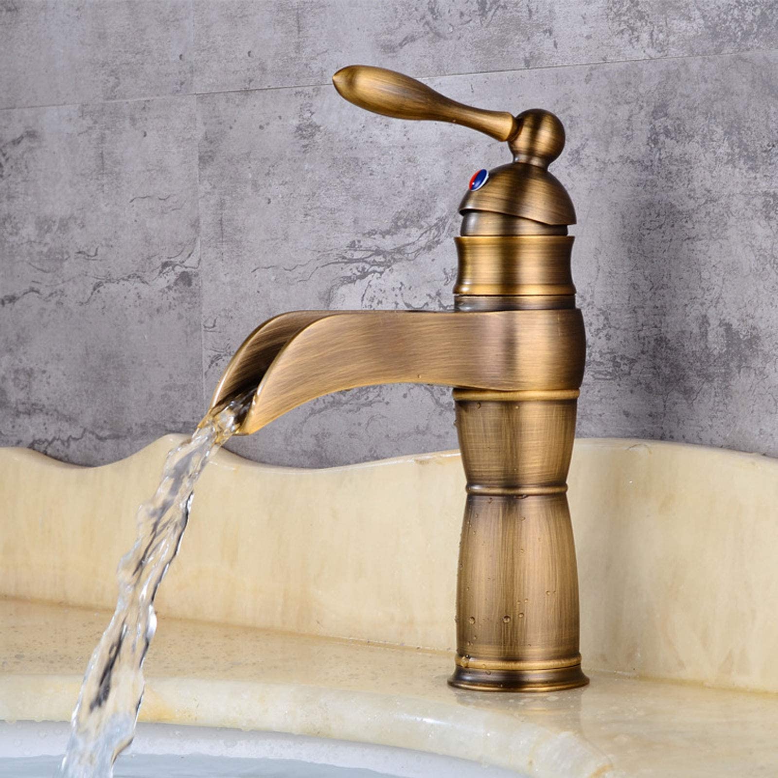 Mitigeur Cascade Anti-Éclaboussures en Laiton pour Lavabo et Toilette