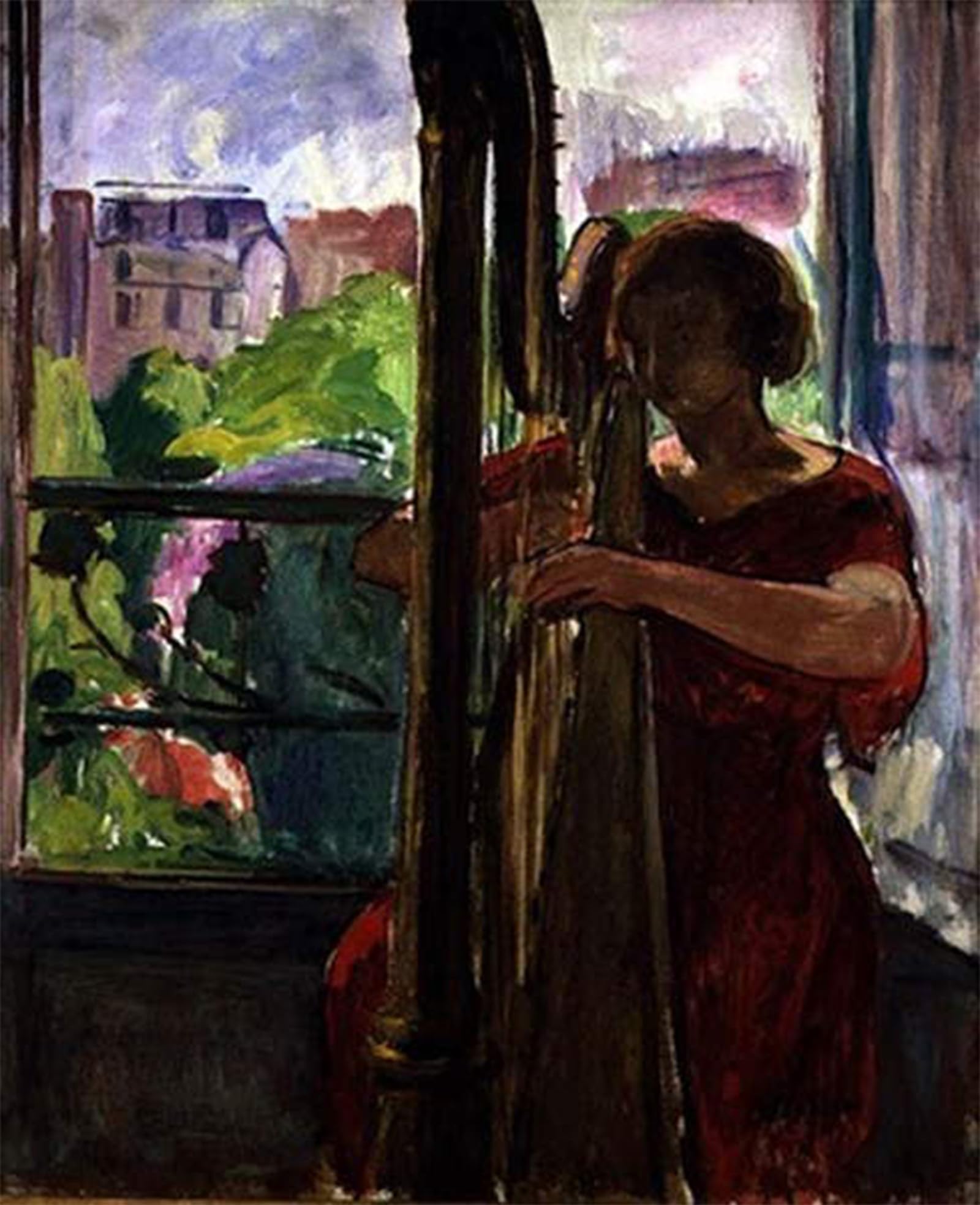 ARTXLXXBN Famous Art Print Poster Vintage Wall Art the Harpist by Henri Lebasque Canvas Art Poster for Home Decor 60x90cm