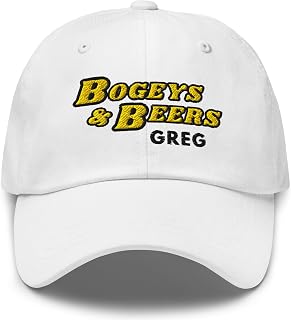 Bogeys & Beers Funny Golf Hat - Premium Custom Embroidered Cap with Name, Personalized Golf Lovers Gifts for Men & Women