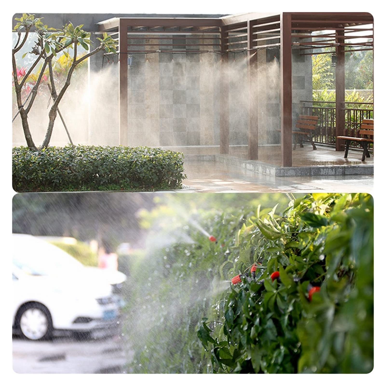 Greenhouse Micro Drip Nawadnianie 3~10m Micro Drip systemu nawadniania trawników Szklarnia ogród Nawadnianie rozpylania Nozzle Podlewanie Kit Ogrodnictwo Podlewanie systemu (Color : 10m Kits)
