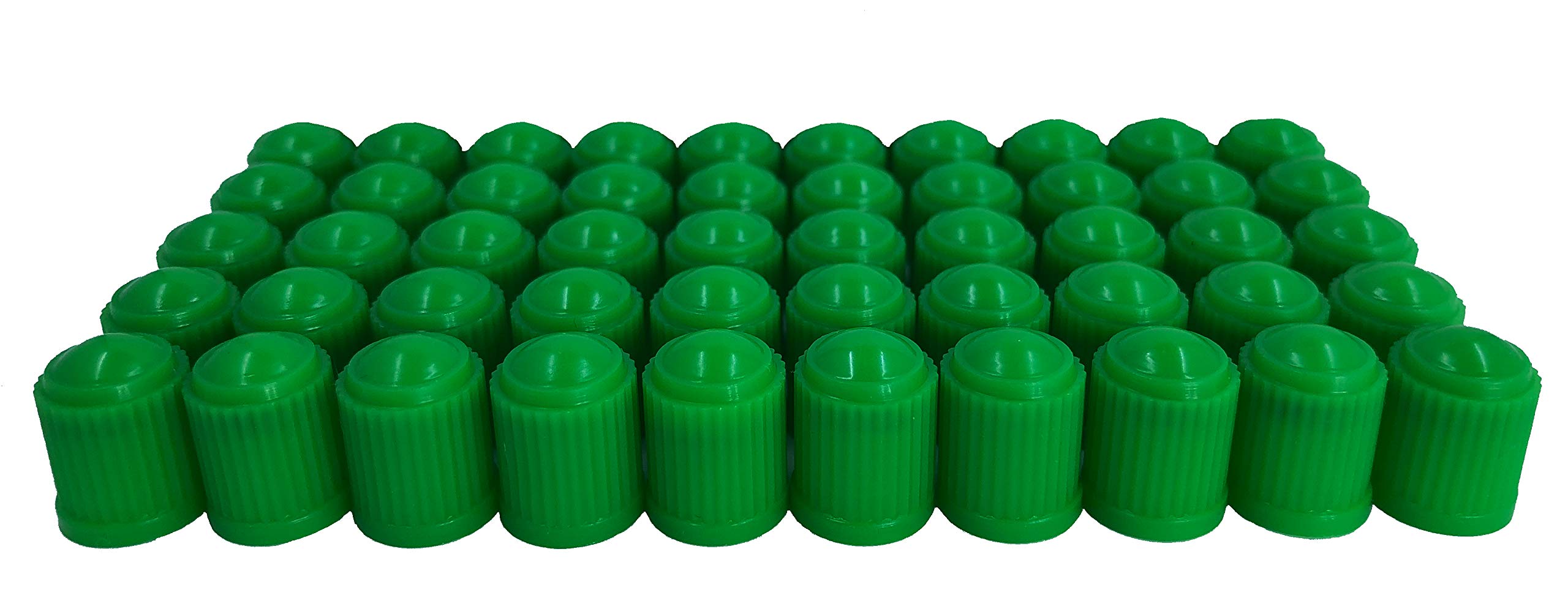 KEX Pack of 50 Green Valve Stem Caps with Inner Seals for Nitrogen Filled Tires