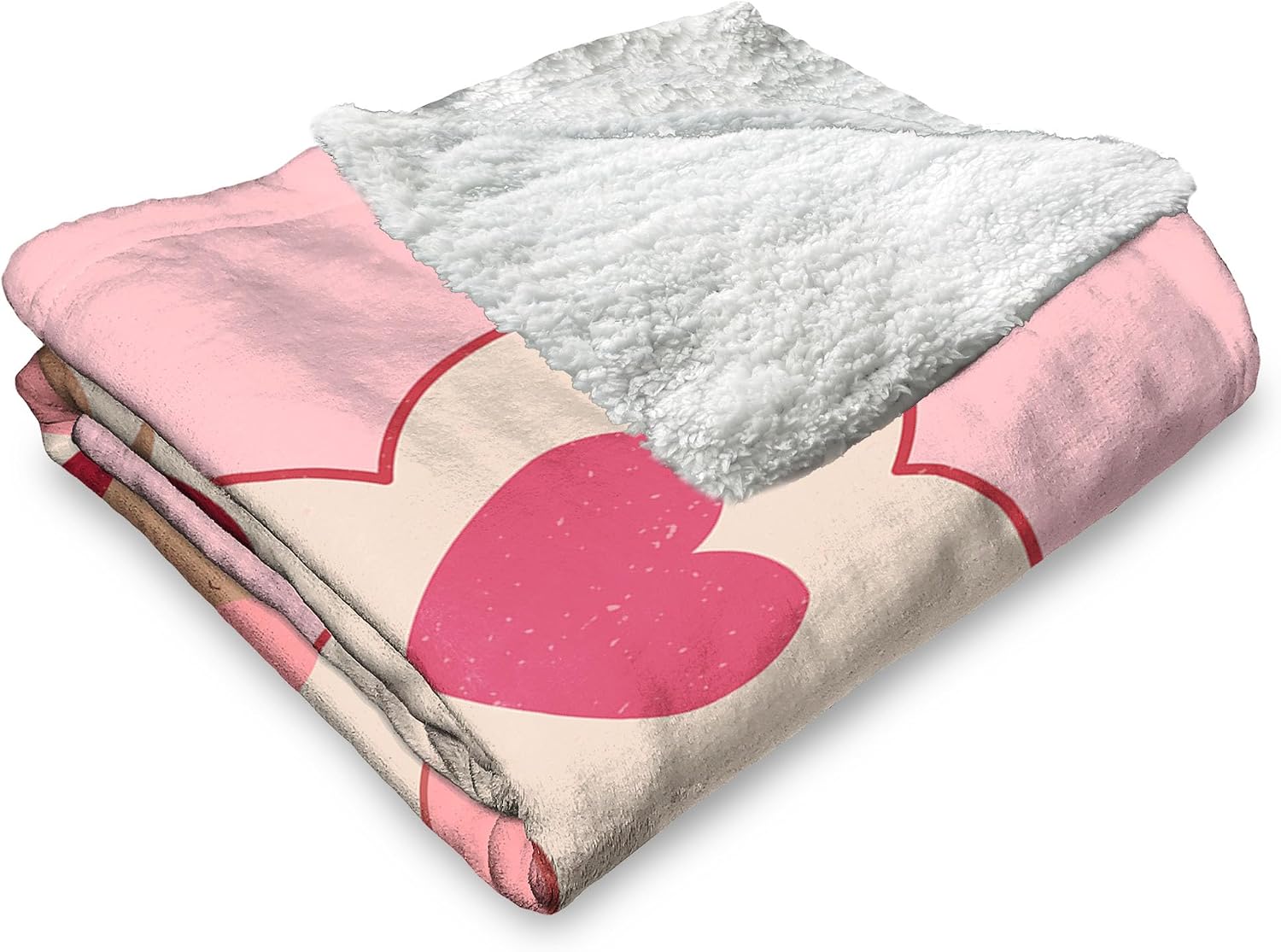 Disney Jaq and Gus Valentine Throw Blanket, Silk Touch Sherpa, Cinderella Heart Design, Soft Cozy Fleece for Girls & Disney Fans, 50x60 Inches