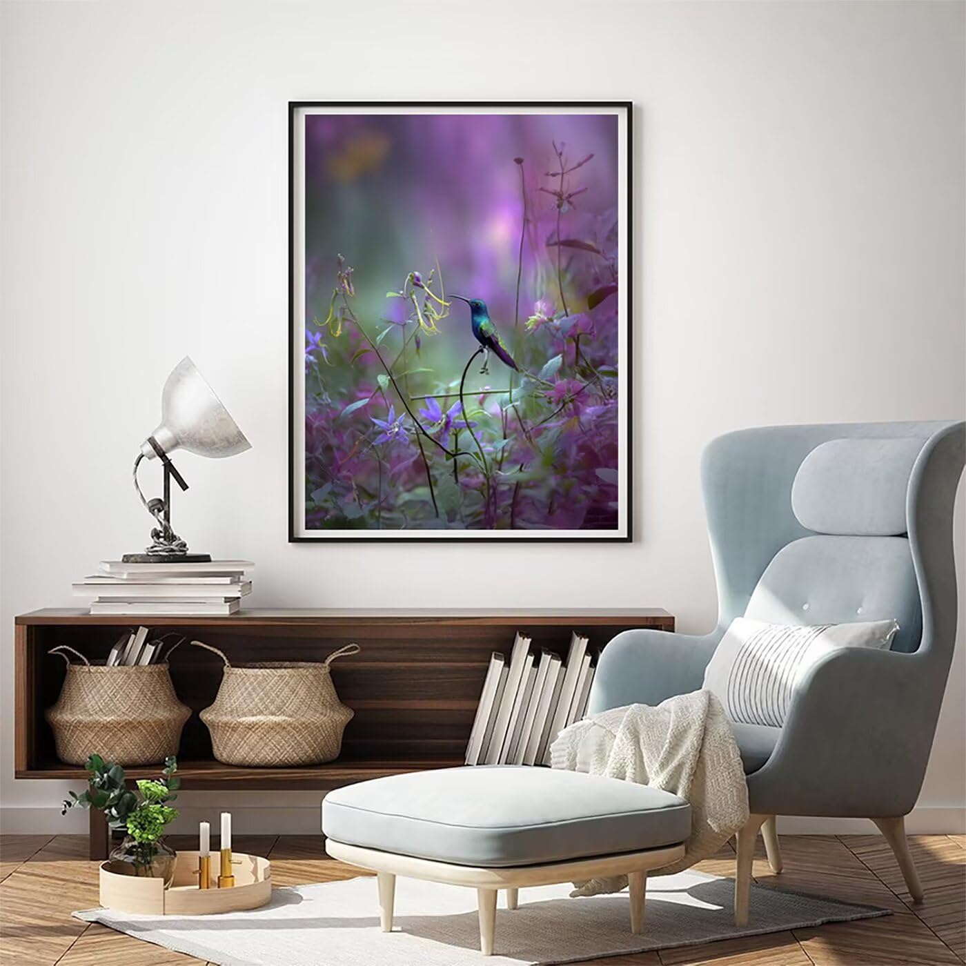 Dipingere con i Numeri Bambini Animale Uccello Kit fai da Te 36 Acrilici e 3 Pennelli per Principianti Dipingere con i Numeri, Hobby Creativi Adulti, Decora la casa Signora Regalo 80x110 cm SYLWK280