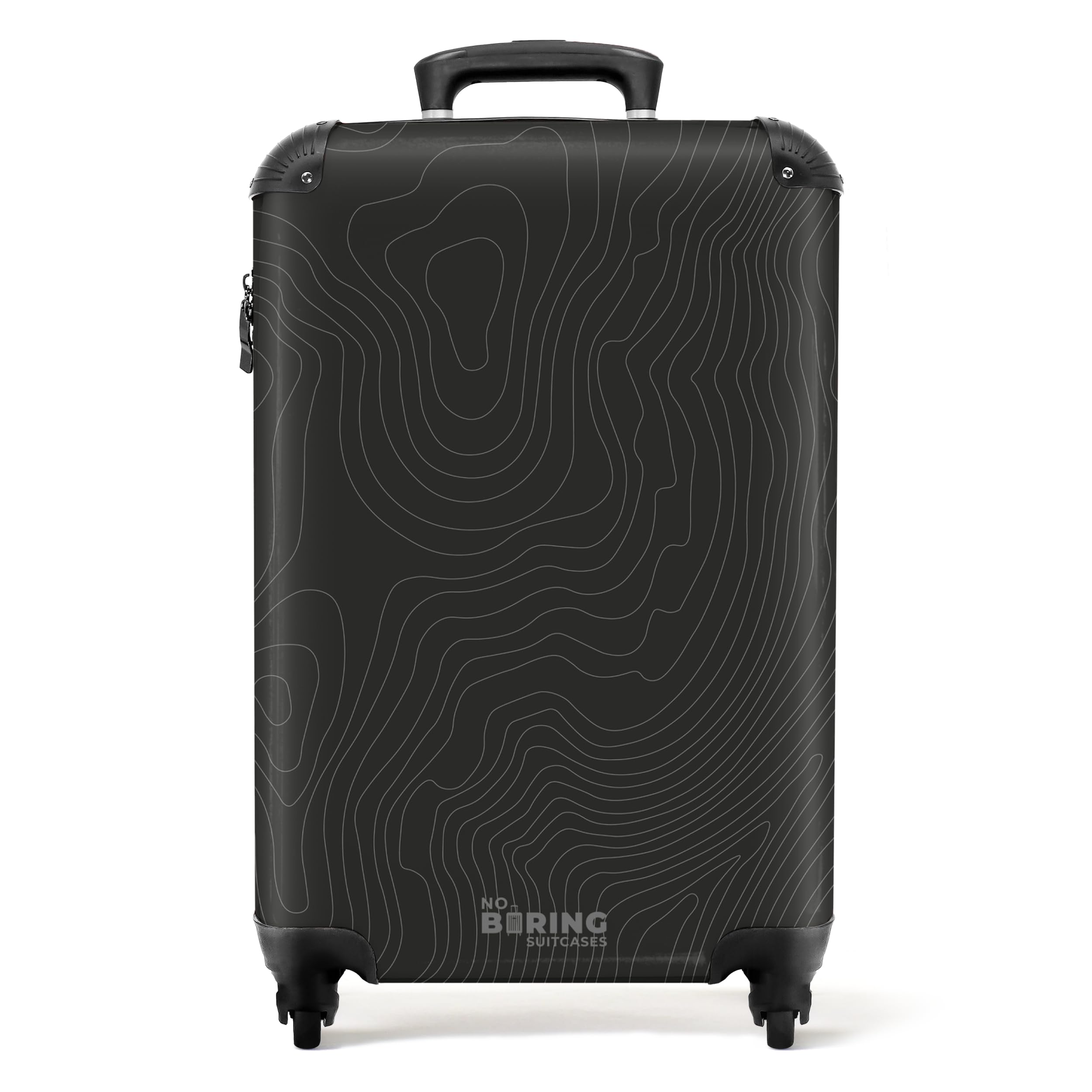 Handbagage Koffer 55x35x25, Reiskoffer met Wielen, Cabinebagage, Lichtgewicht Trolley met Palm - Blauw, Handbagage voor Vliegtuig, Harde Rolkoffer 10 kg