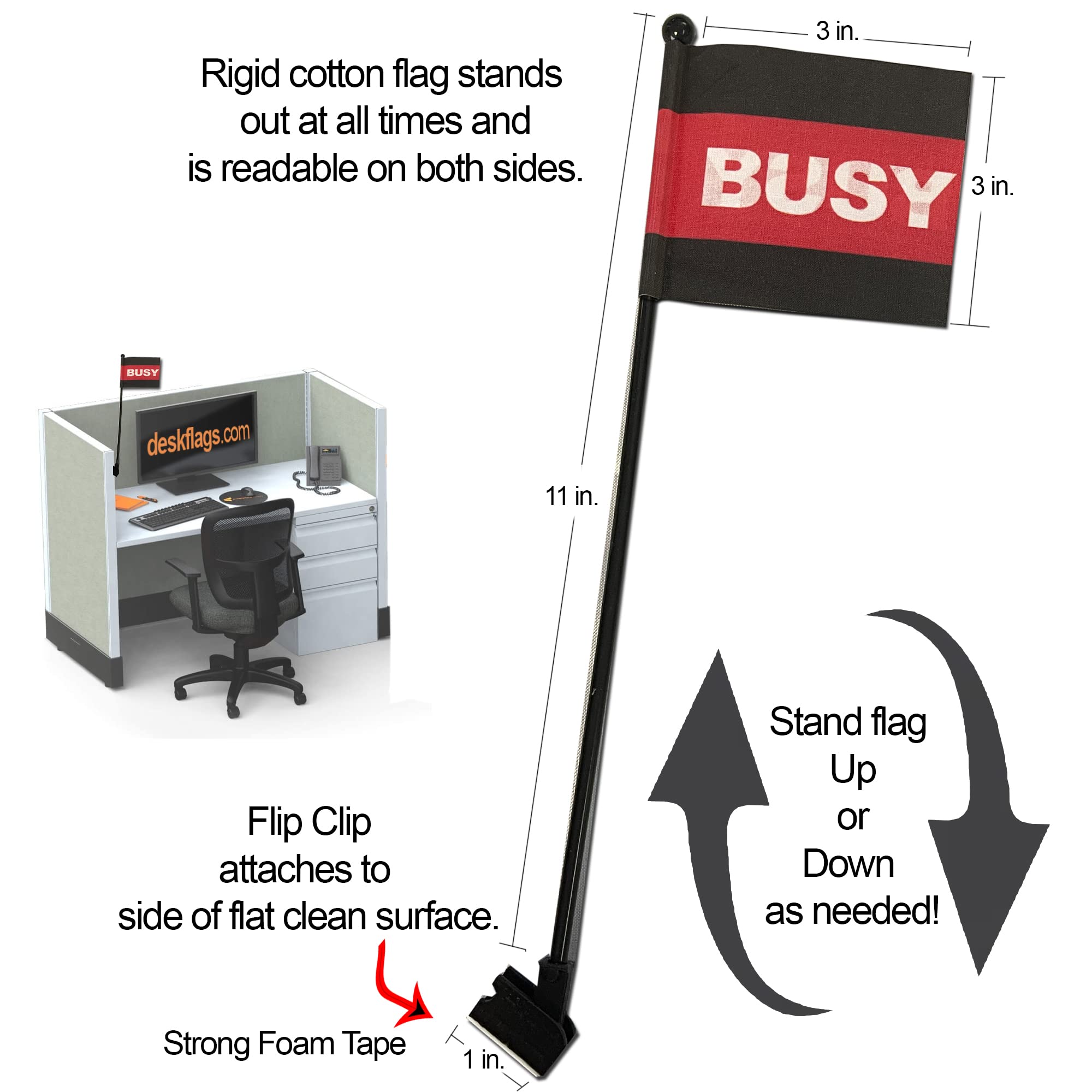 Buy Deskflag Busy Call Center Desk Flag with Flag Up Flag Down Clip