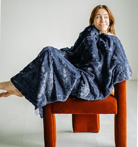 Miniatura 5 de WOLF CREEK BLANKET Manta doble suave y lujosa de piel sintética sin desprendimiento, manta reversible más suave, acogedora y ligera para sofá, sofá