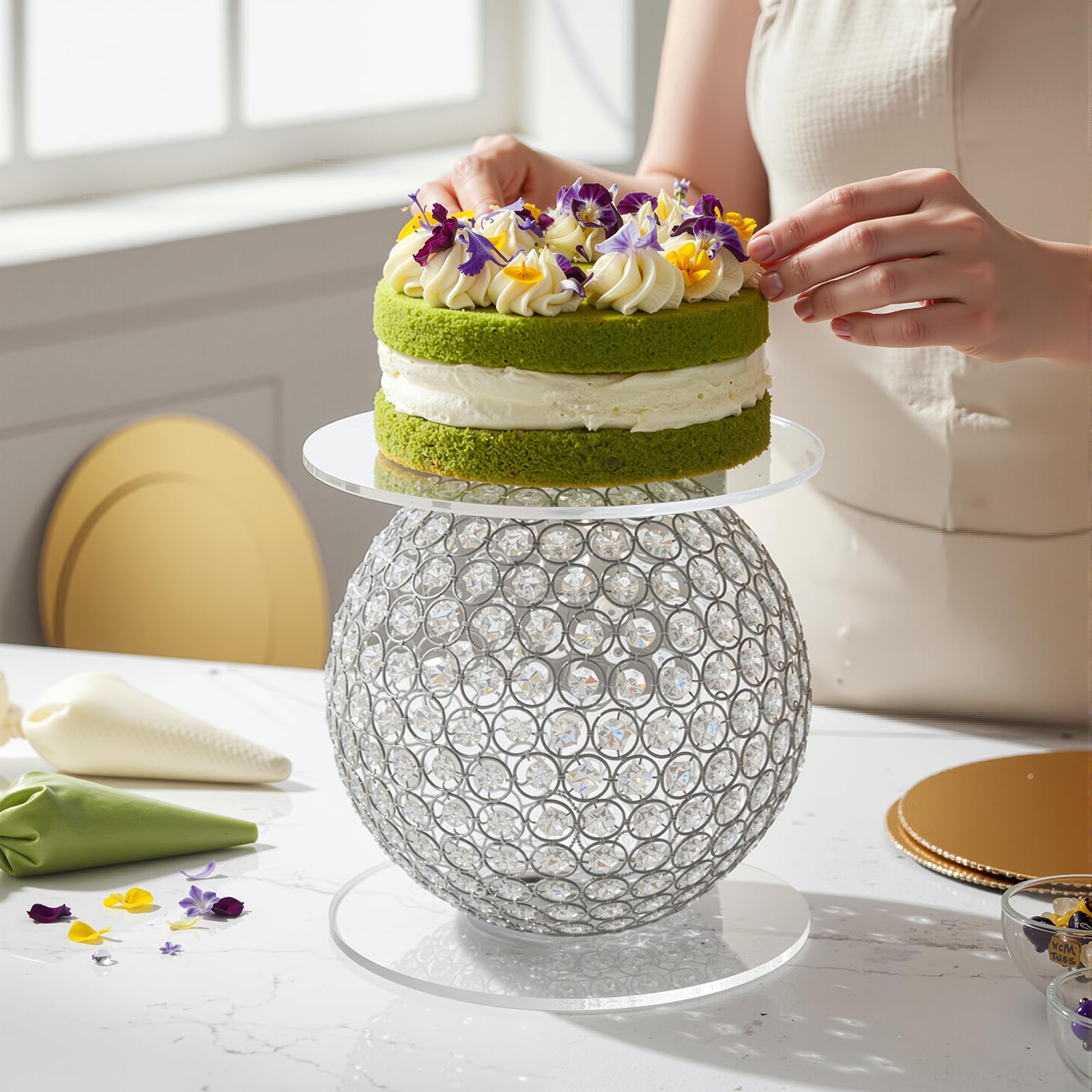 5 soportes acrílicos para tartas de boda, para banquetes