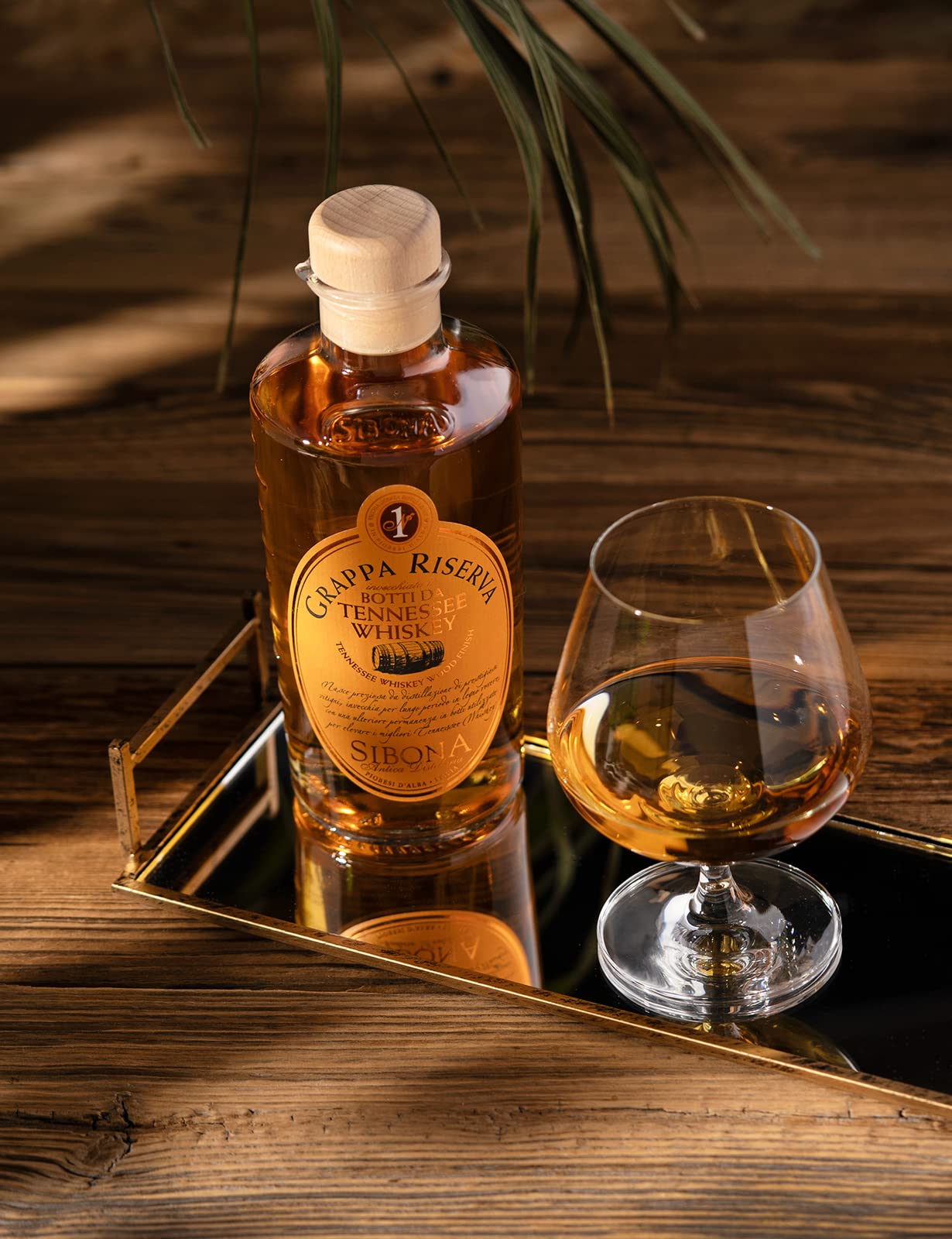 Nº1 SIBONA Grappa Riserva Botti da Tennessee Whiskey 40% vol. (1 x 0,5l) – Italienischer Grappa ausgebaut in original Whiskey-Fässern aus Tennessee
