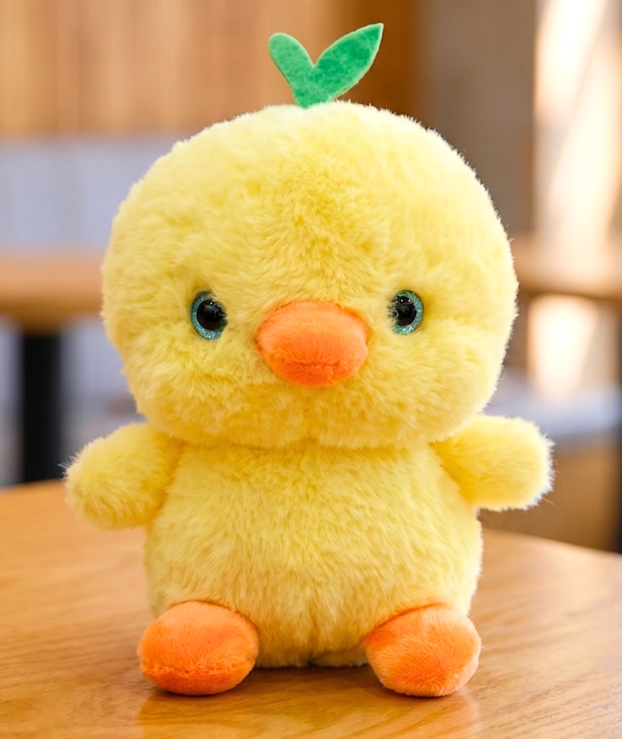 Tickles Cute Chick Glitter Eyes Soft Stuffed Plush Bird Toy for Kids Boys & Girls Birthday Gift (Size: 20 cm Color: Yellow)-image-16