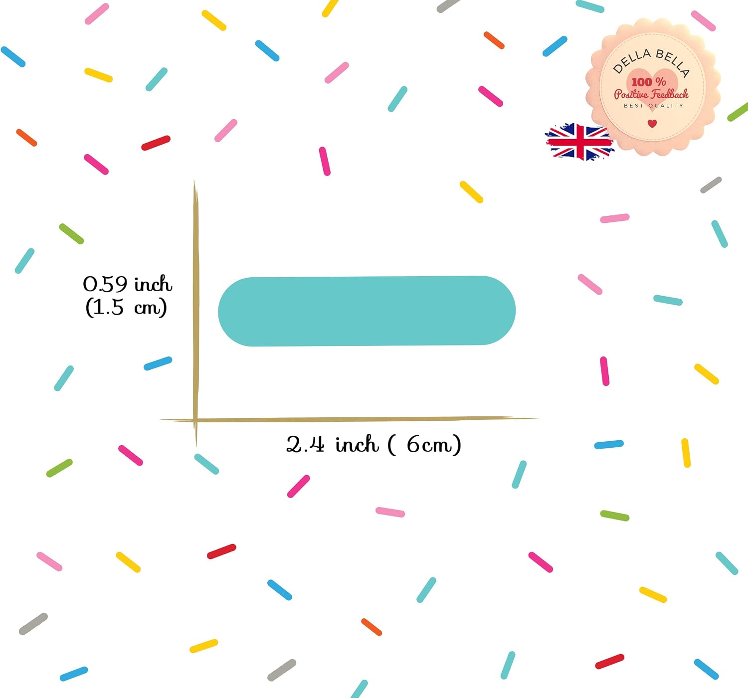 Sprinkles Confetti Decals for Wall Sticks Shaped Rainbow Colours 11 Sheets 220 Set Kids Room Bedroom Nursery Baby Children Playroom Art Decoration Removable