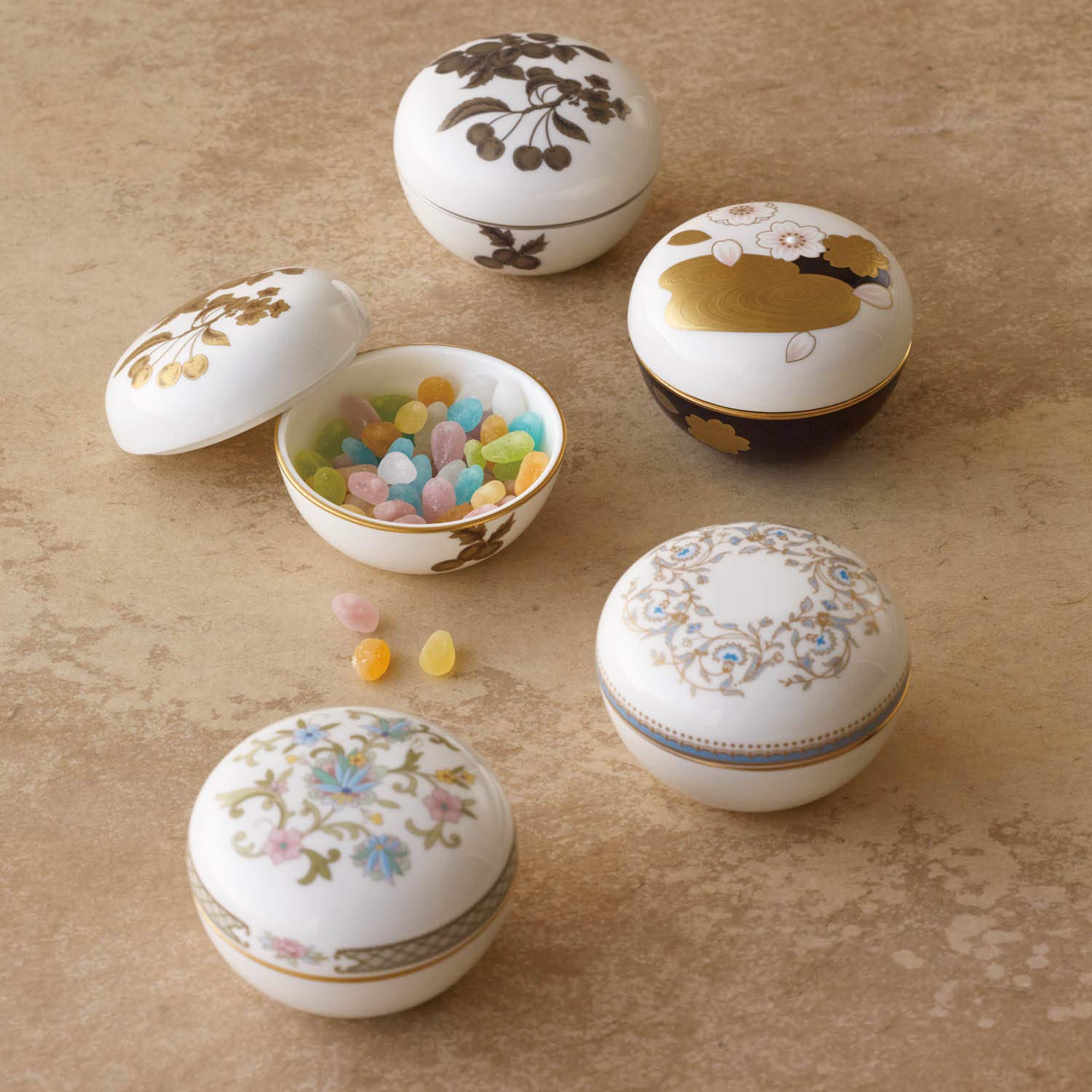 Amazon.co.jp: Noritake ノリタケ ボンボニエール 直径約7.5cm・高さ約  