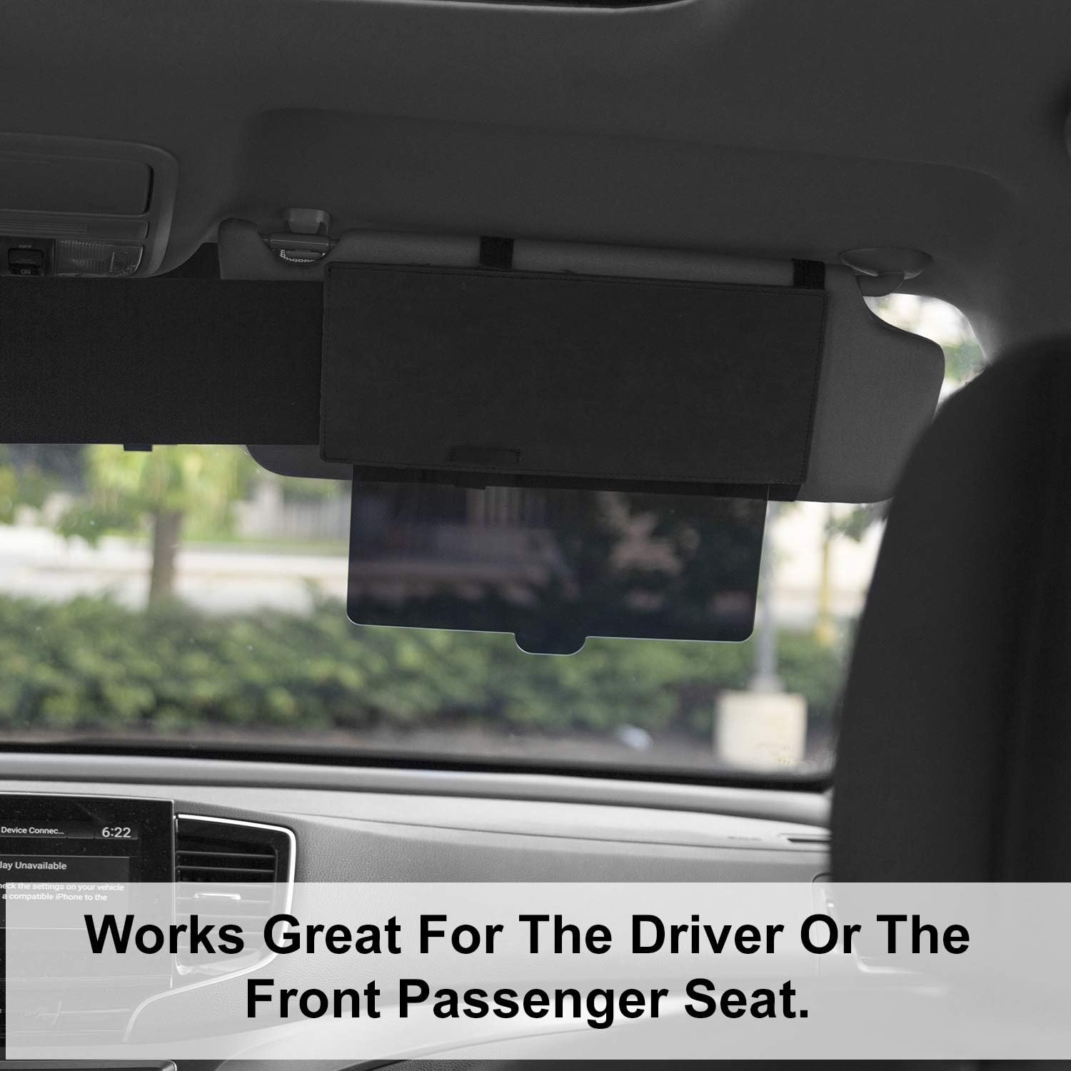lebogner Sun Visor Extender for Cars, See-Through Adjustable Visor Extension, Car Visor Anti-Glare Sun Shade for The Windshield and Front Side Window, Auto UV Rays Blocker - Universal fit