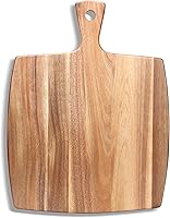 Ayiaren 17x13 Large Acacia Wood Cutting Board with Handle - Reversible Charcuterie Board, Butcher Block for Meat, Cheese Serving Platter