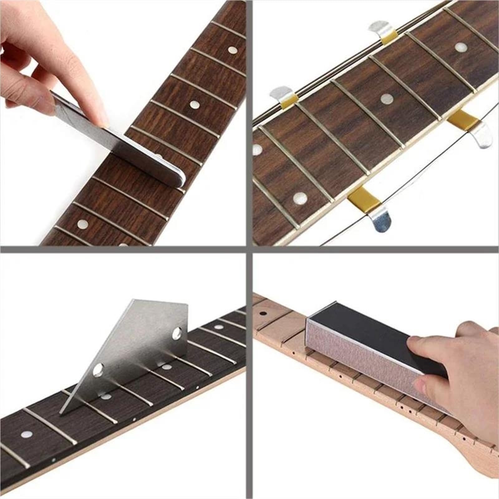 Zestaw 11 Pilników Do Progów Gitarowych Poziomicy I Narzędzi Szlifierskich