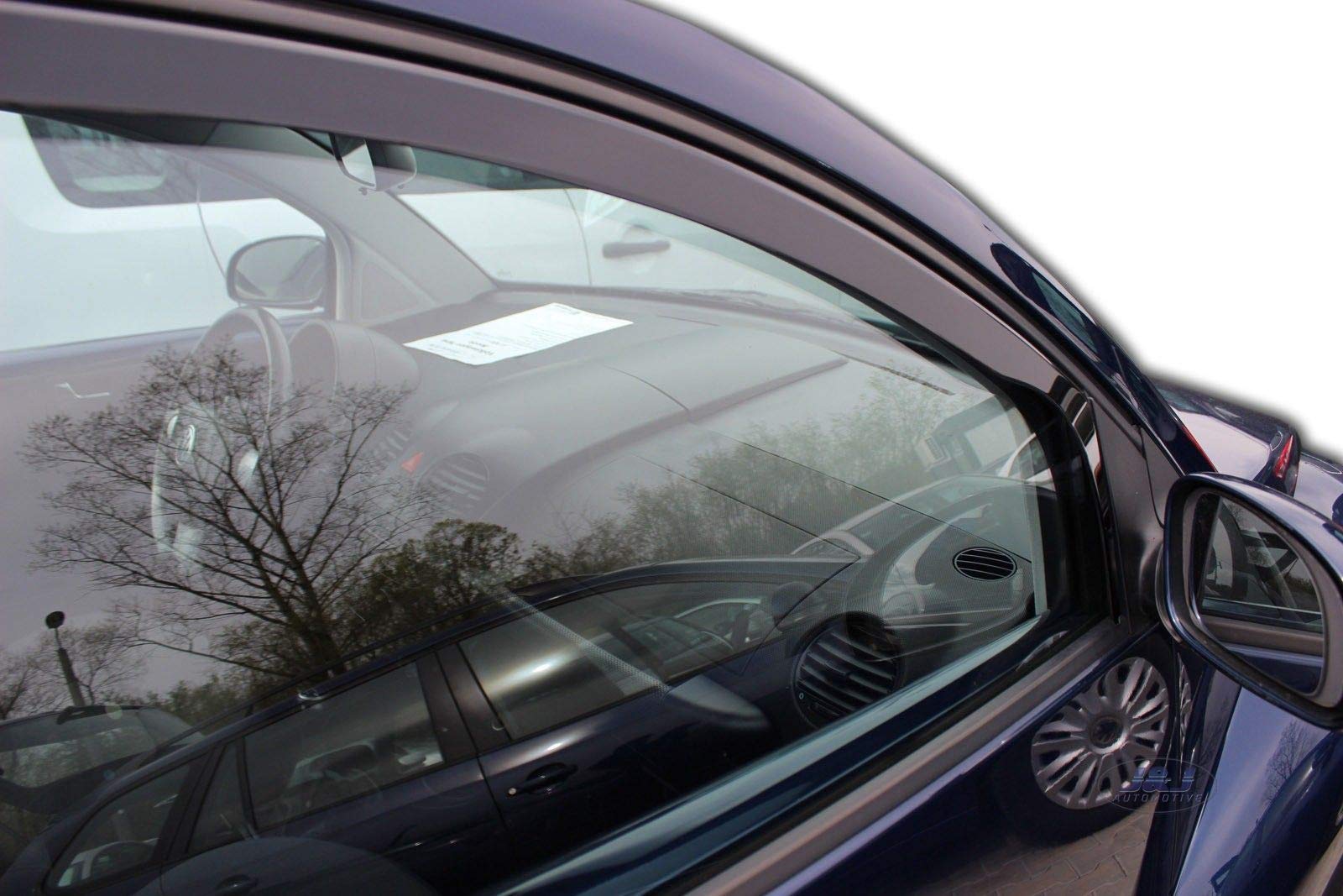J&J AUTOMOTIVE Windabweiser passend für Volkswagen Beetle 3-Türer 1998-2010 2tlg, Heko Regenabweiser Vorne Getönt Dunkel Passform