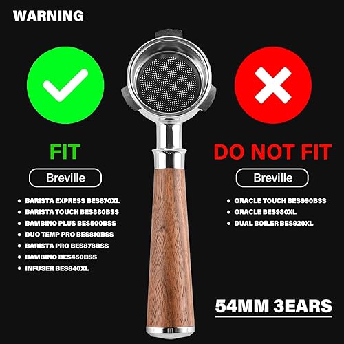 Miniatura 2 de Juego de herramientas para café expreso, soporte para portafiltro, portafiltro de doble boquilla de 2.126 in, distribuidor de espresso y base gruesa