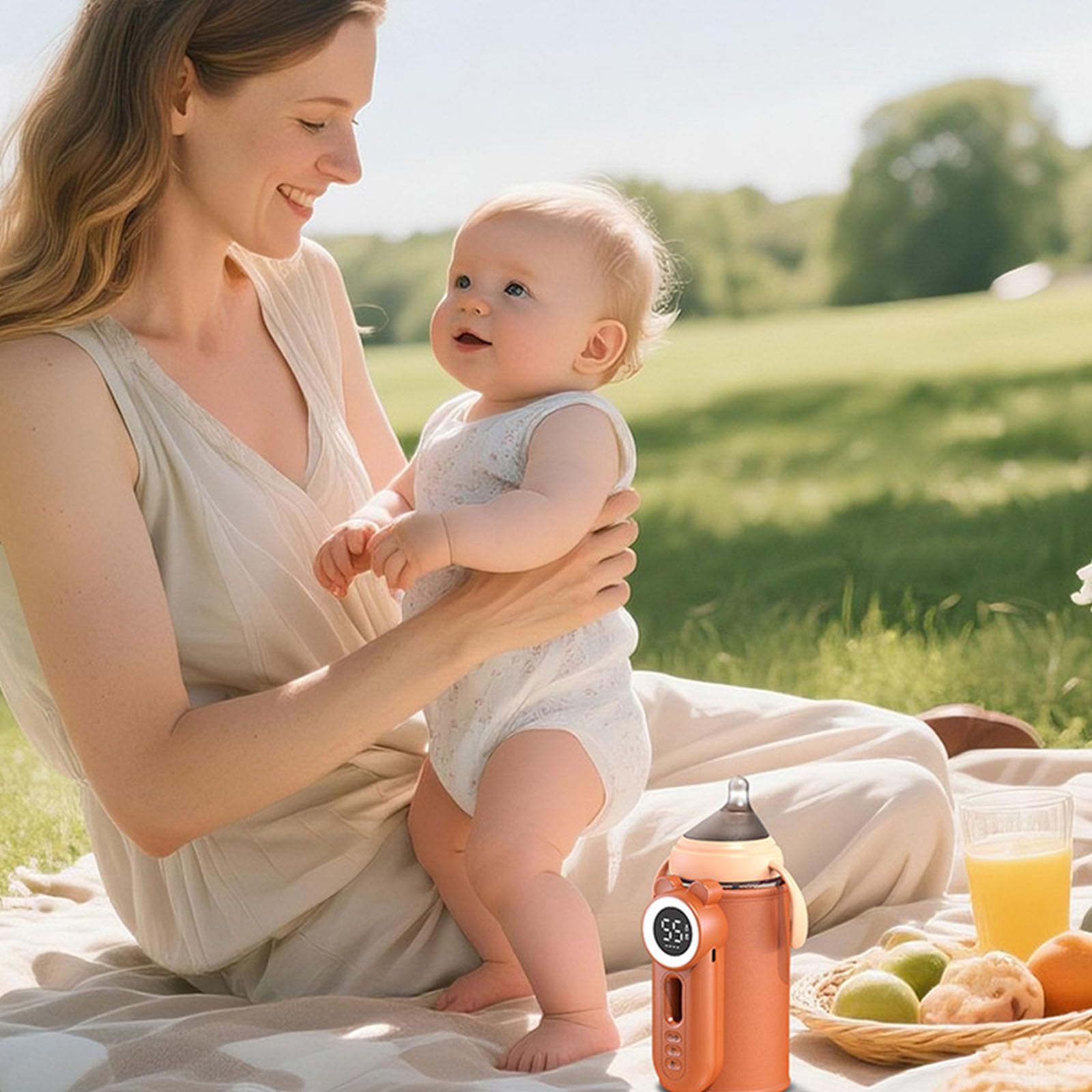 Chauffe-biberon Sans Fil Avec Manchon Isolé Coussin Chauffant Portable Avec Petit Contrôle De La Température Pour Les Voyages Et L'extérieur Petit Chauffe-biberon Pour Nourrissons