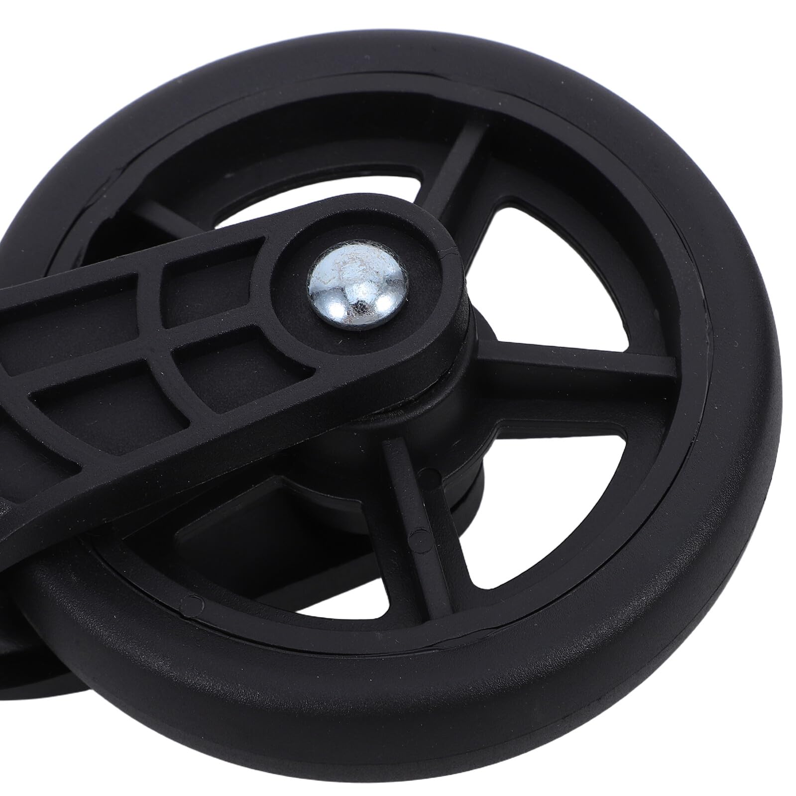 4 Ruote Girevoli Anteriori per Carrelli della Spesa 12,5x25 Mm, Ruote di Ricambio Silenziose e Resistenti per Carrelli Mobili, Facili da Montare, Adatte a Supermercati e Magazzini