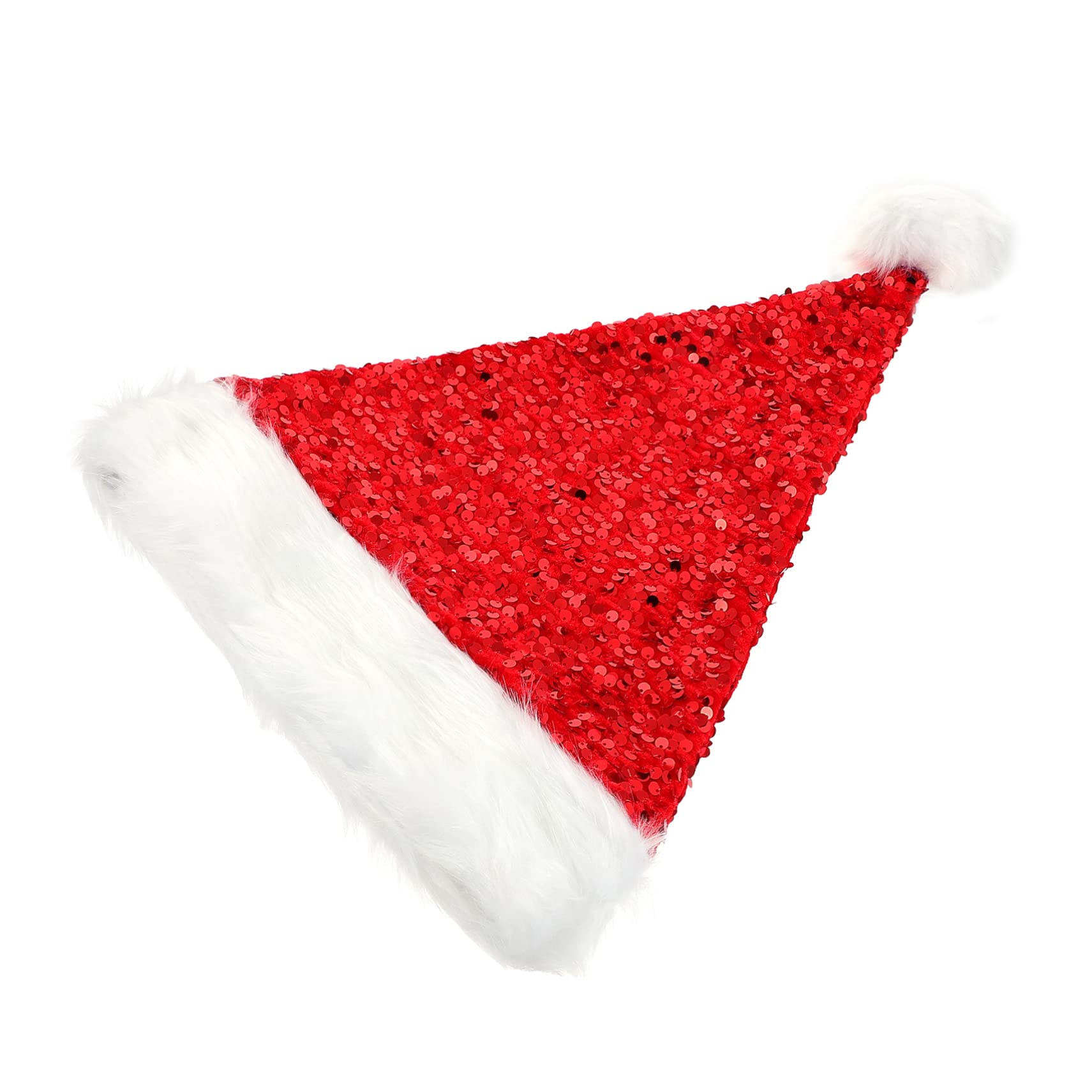 Cabilock 3 Piezas Sombrero De Santa Gorro De Navidad Santa Gorros Para Niños Para Niños Rellenos De Calcetín a Granel Para De Bebe Lentejuelas Feliz Navidad Pelusa Rojo