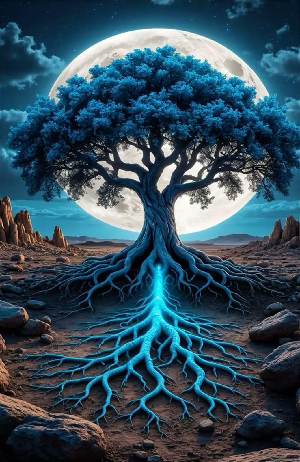 Puzzle 1500 Pezzi per Adulti, Albero della Vita Lunare, Rompicapo Classico per Passatempo e Relax, Splendida Decorazione per Pareti e Idea Regalo