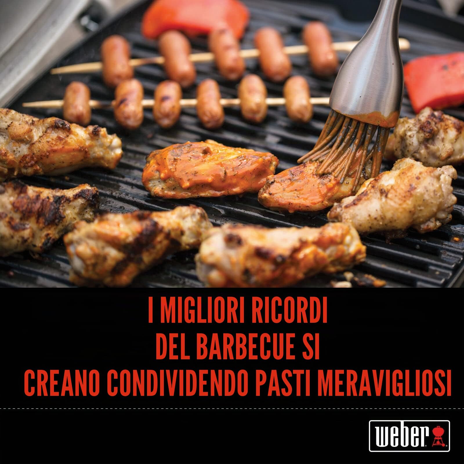 Weber SmokeFire EX6 / EPX6 tavolino Frontale/Ribaltabile, Superficie di appoggio aggiuntiva per Alimenti, Montaggio Semplice – Argento (7003)