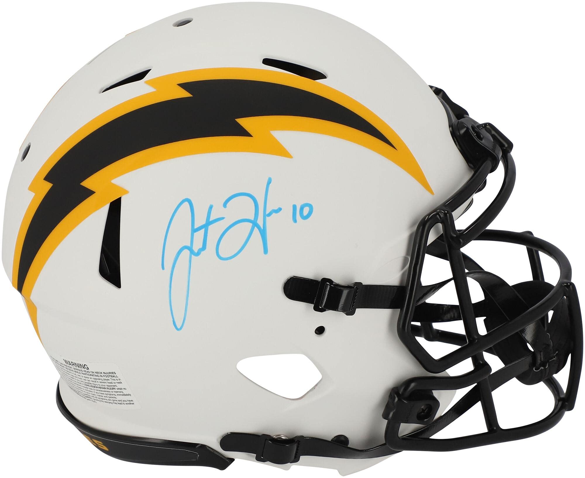 Justin Herbert Los Angeles Chargers Autographed Riddell Lunar Eclipse Alternate Speed Authentic Helmet - Autographed NFL Helmets