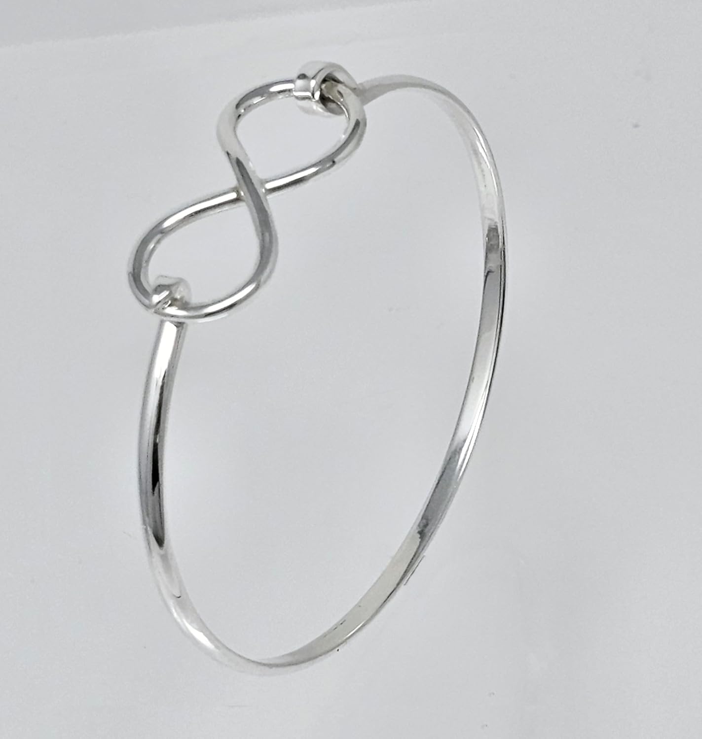 Gorgeous Handcrafted 925 Sterling Silver Bangle Bracelet for Women | Infinity Knot Design Bangle - Image 2